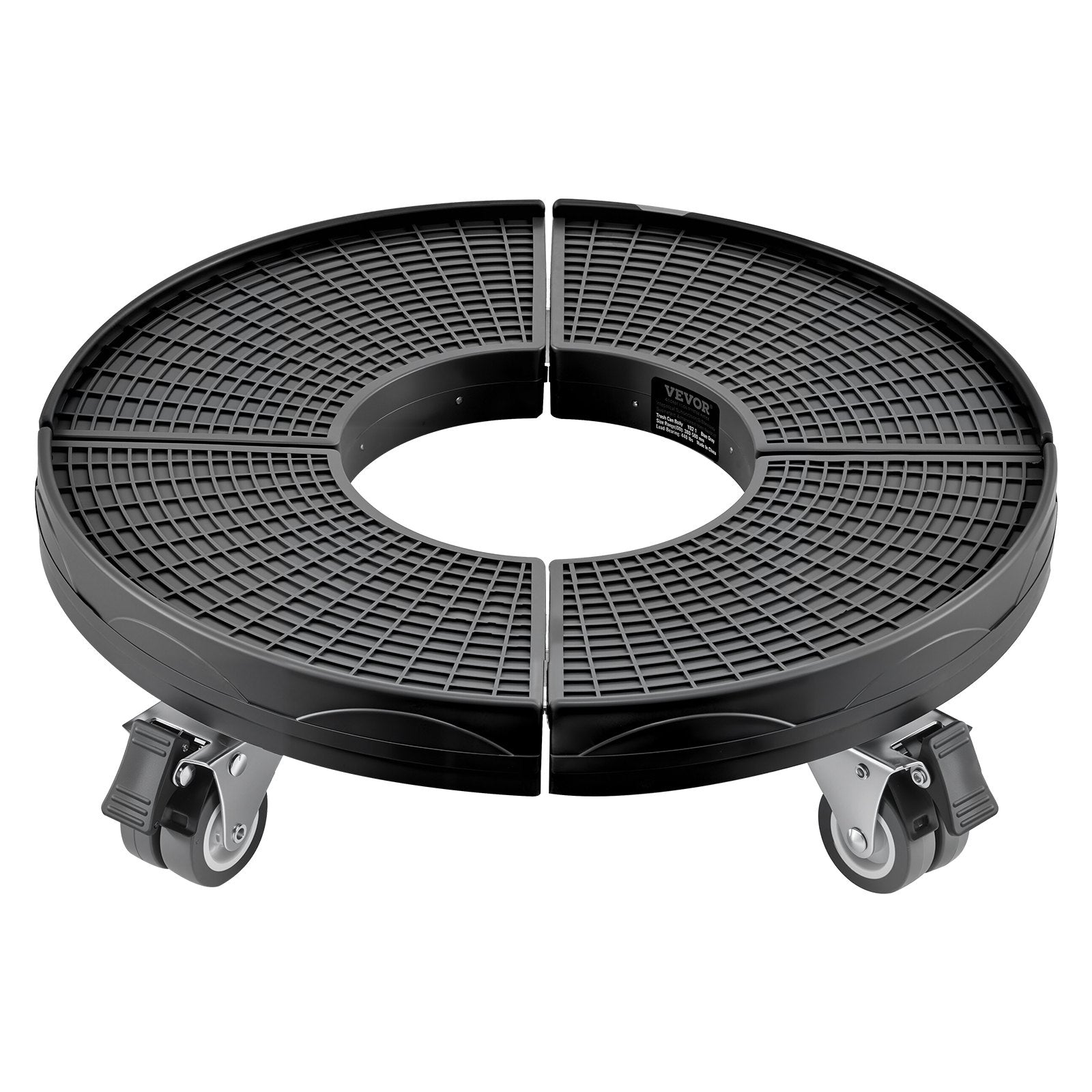 VEVOR Trash Can Dolly with Wheels 15-22.8 in Adjustable Round Furniture Dolly 