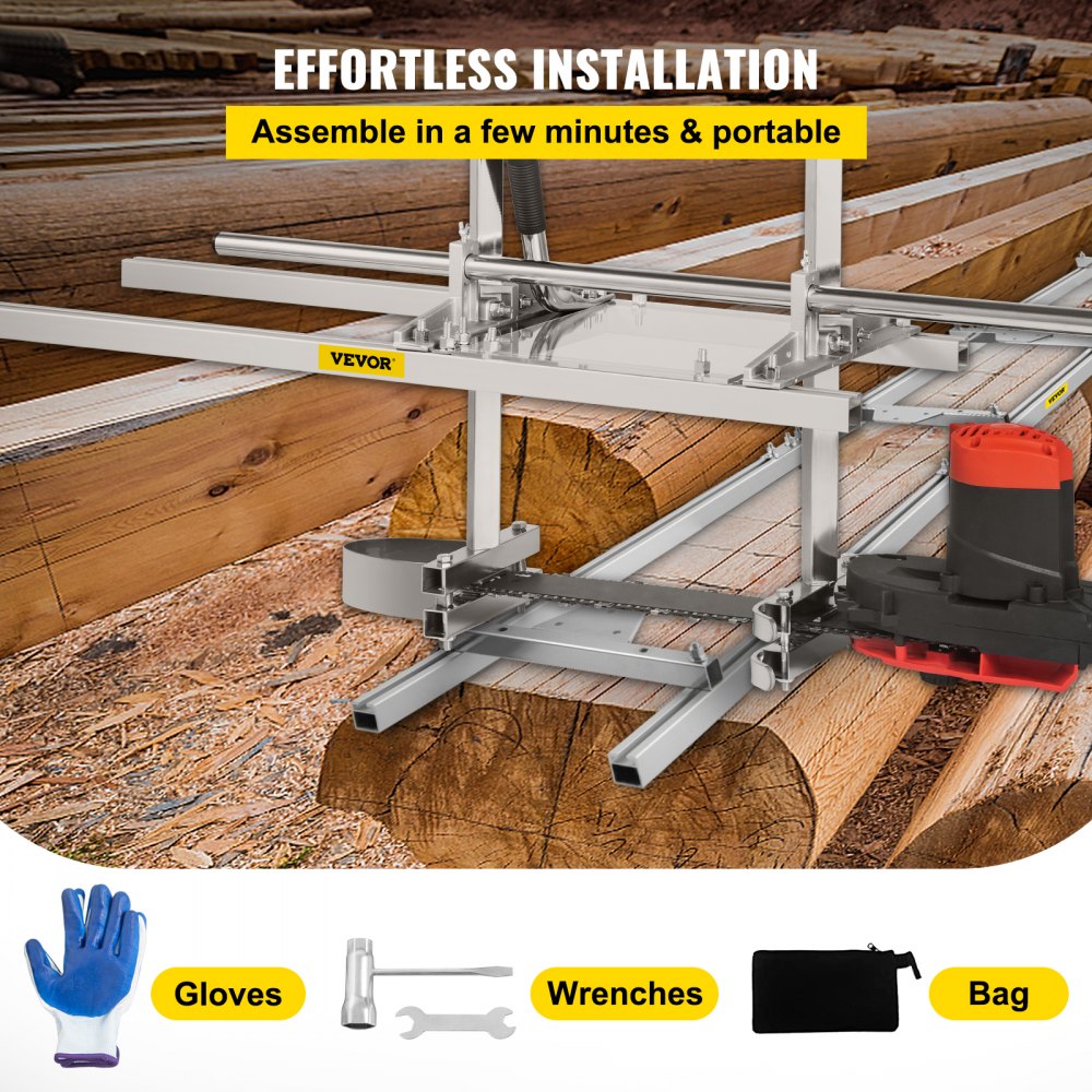 Chainsaw mill 36" Inch Planking Milling Bar 14" to 36" w/ Rail Guide Ladder Sets 
