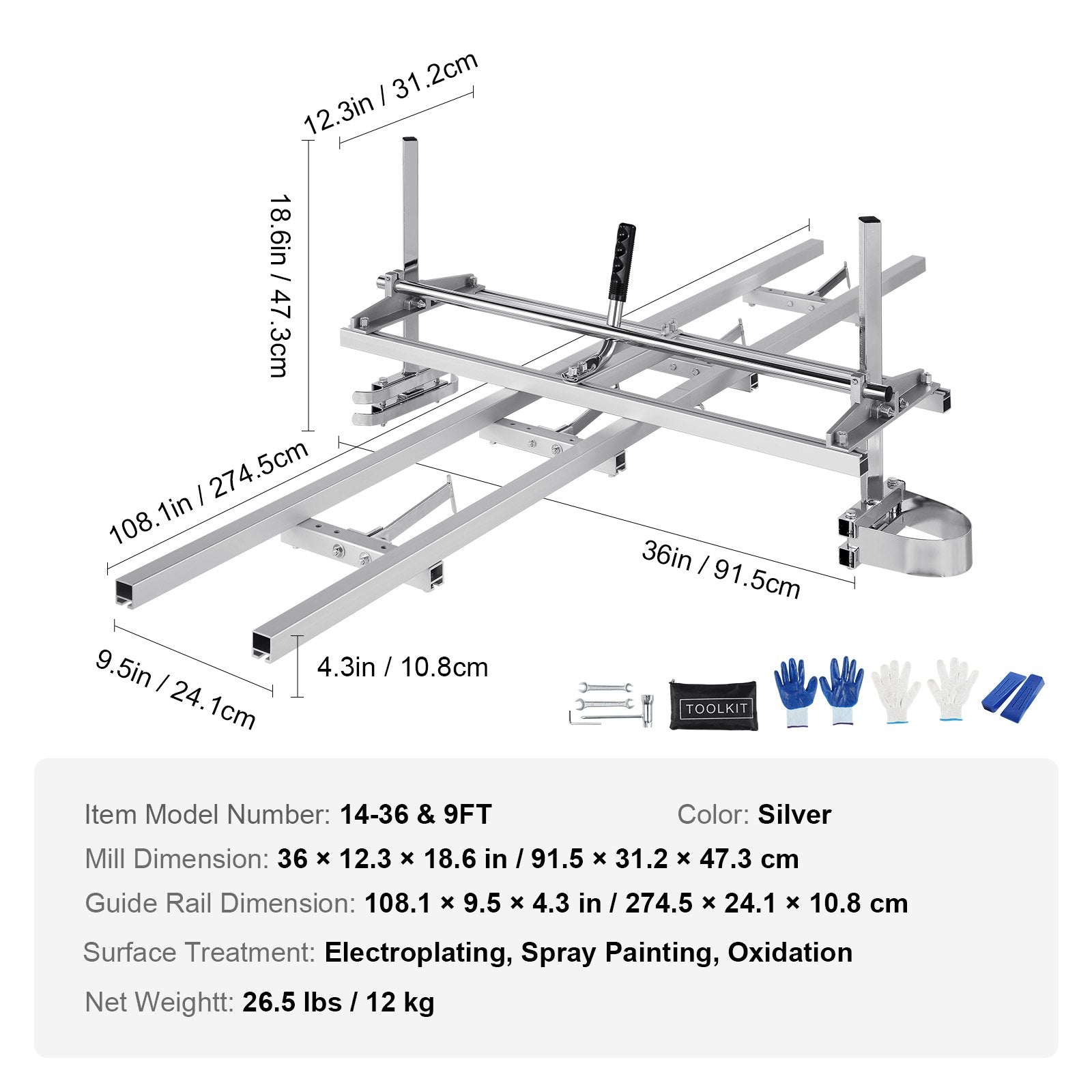 VEVOR 36" x 18" Welding Table, 1200lbs Load Capacity Steel Welding Workbench Table on Wheels, Portable Work Bench with Braking Lockable Casters, 4 Tool Slots, 5/8-inch Fixture Holes, Tool Tray 
