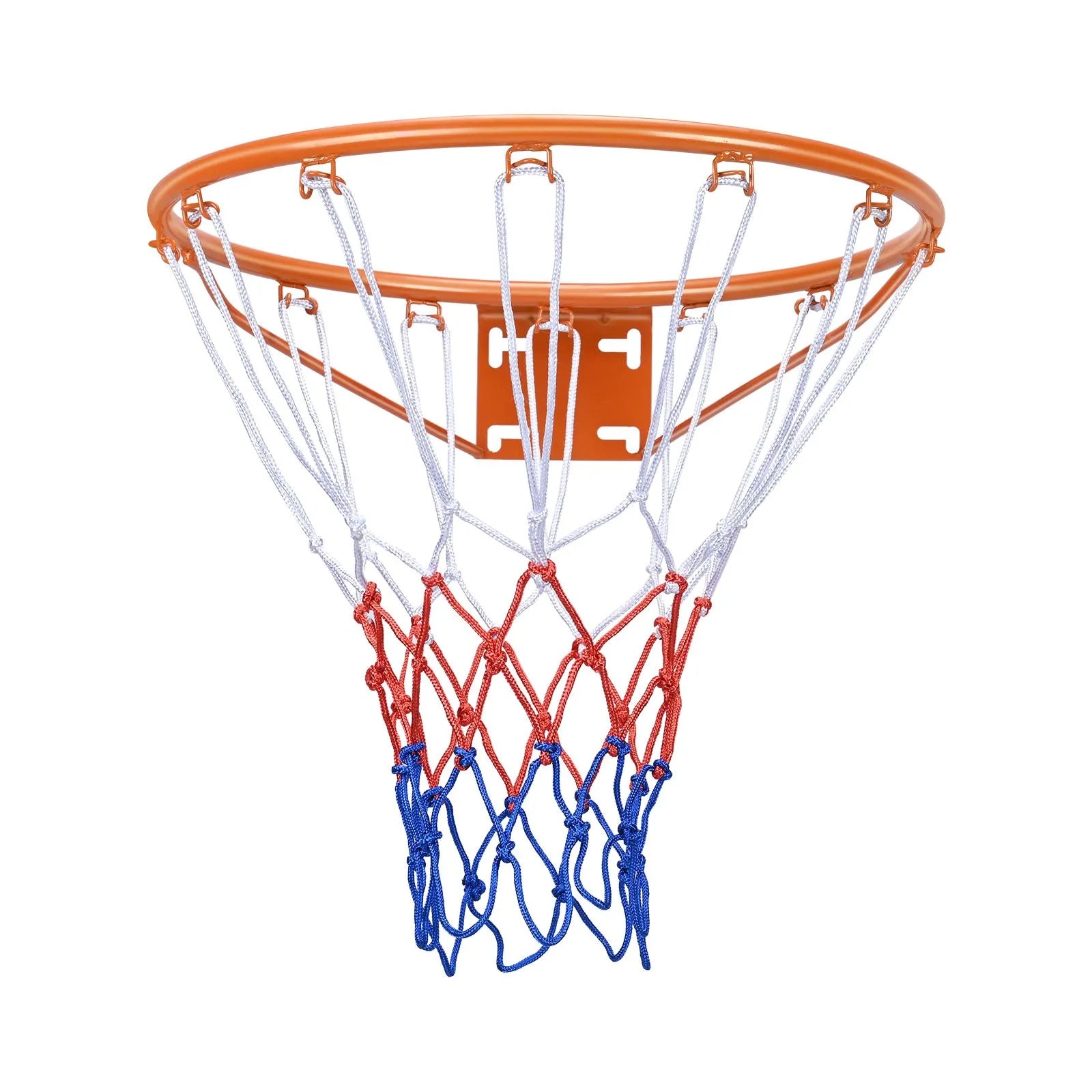 VEVOR Basketball Rim, Wall Door Mounted Basketball Hoop, Heavy Duty Q235 Basketball Flex Rim Goal Replacement with Net, Standard 18" Indoor and Outdoor Hanging Basketball Hoop for Kids Adults