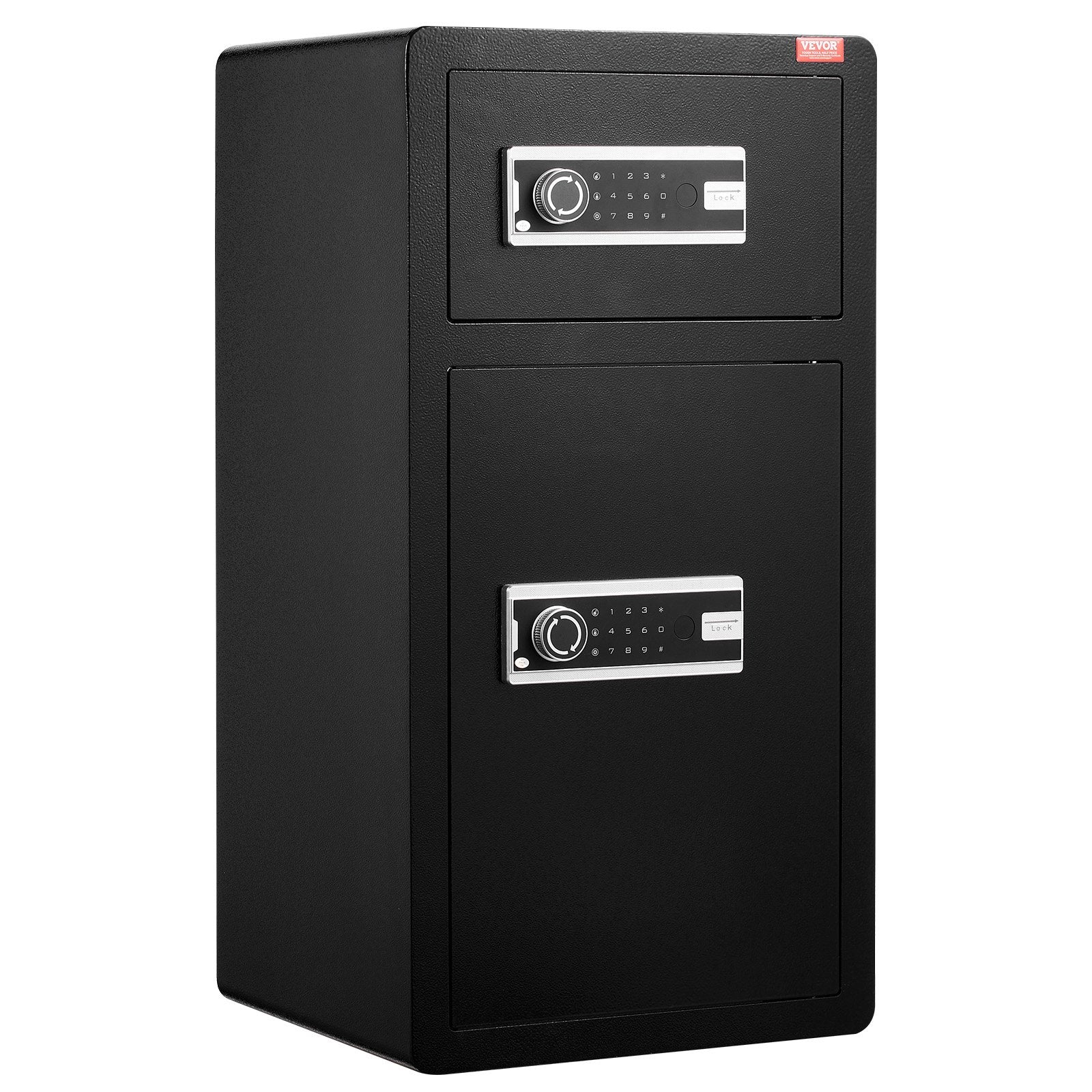 VEVOR Double Door 5.5 cu.ft Safe Box with Key Lock Password Cabinet Black 