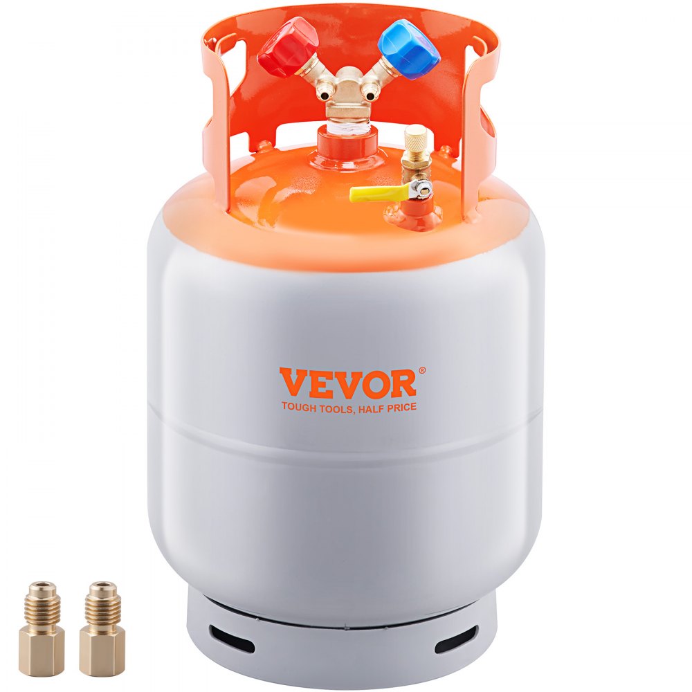 VEVOR Refrigerant Recovery Reclaim 30lb Cylinder Tank 400 PSI Liquid Rated Y Valve 