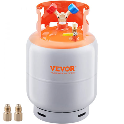 VEVOR Refrigerant Recovery Reclaim 30lb Cylinder Tank 400 PSI Liquid Rated Y Valve 