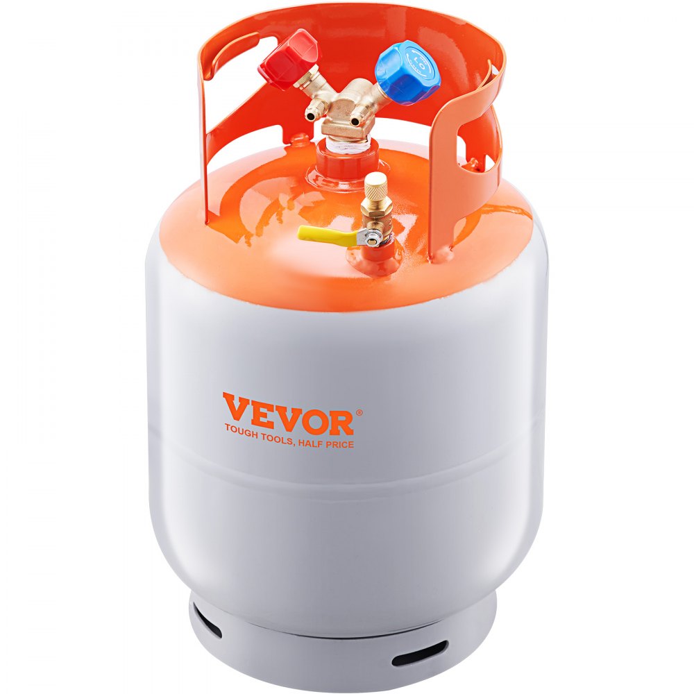 VEVOR Refrigerant Recovery Reclaim 30lb Cylinder Tank 400 PSI Liquid Rated Y Valve 