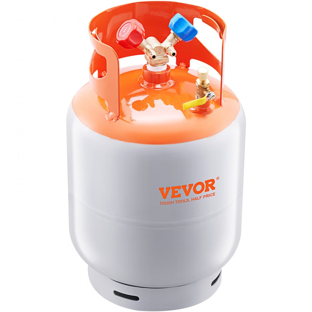VEVOR Refrigerant Recovery Reclaim 30lb Cylinder Tank 400 PSI Liquid Rated Y Valve 