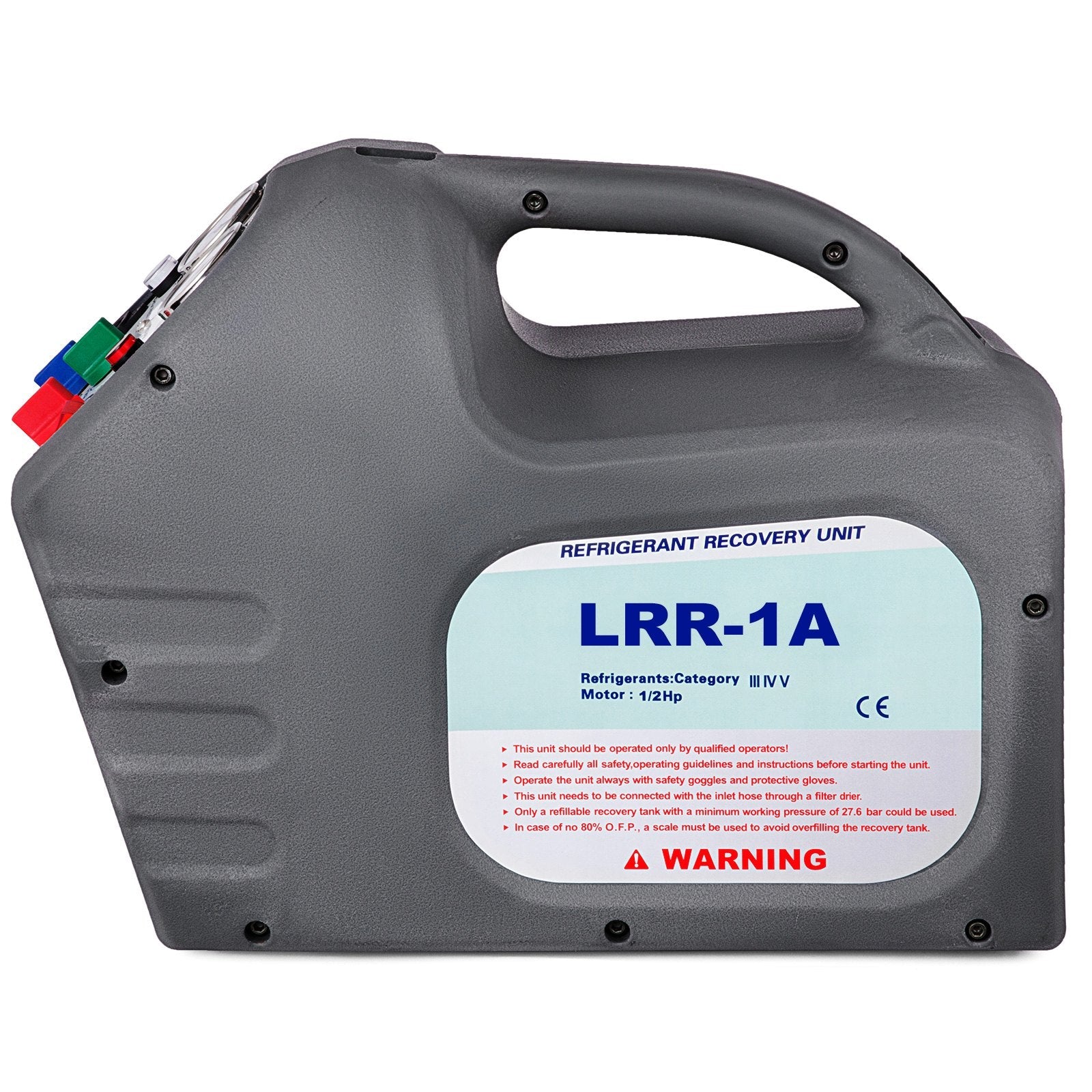 VEVOR Refrigerant Recovery Machine Portable 1/2HP 115V AC Refrigerant Recycling Machine Automotive HVAC 558psi Refrigerant Recovery Unit Air Conditioning Repair Tool (Grey) 