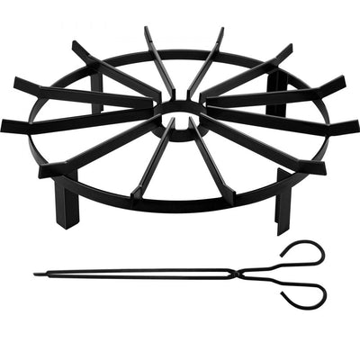 Wheel Fire Grate Fire Pit Log Grate 24-inch Fire Pit Grate Round Fire Pit Wheels 