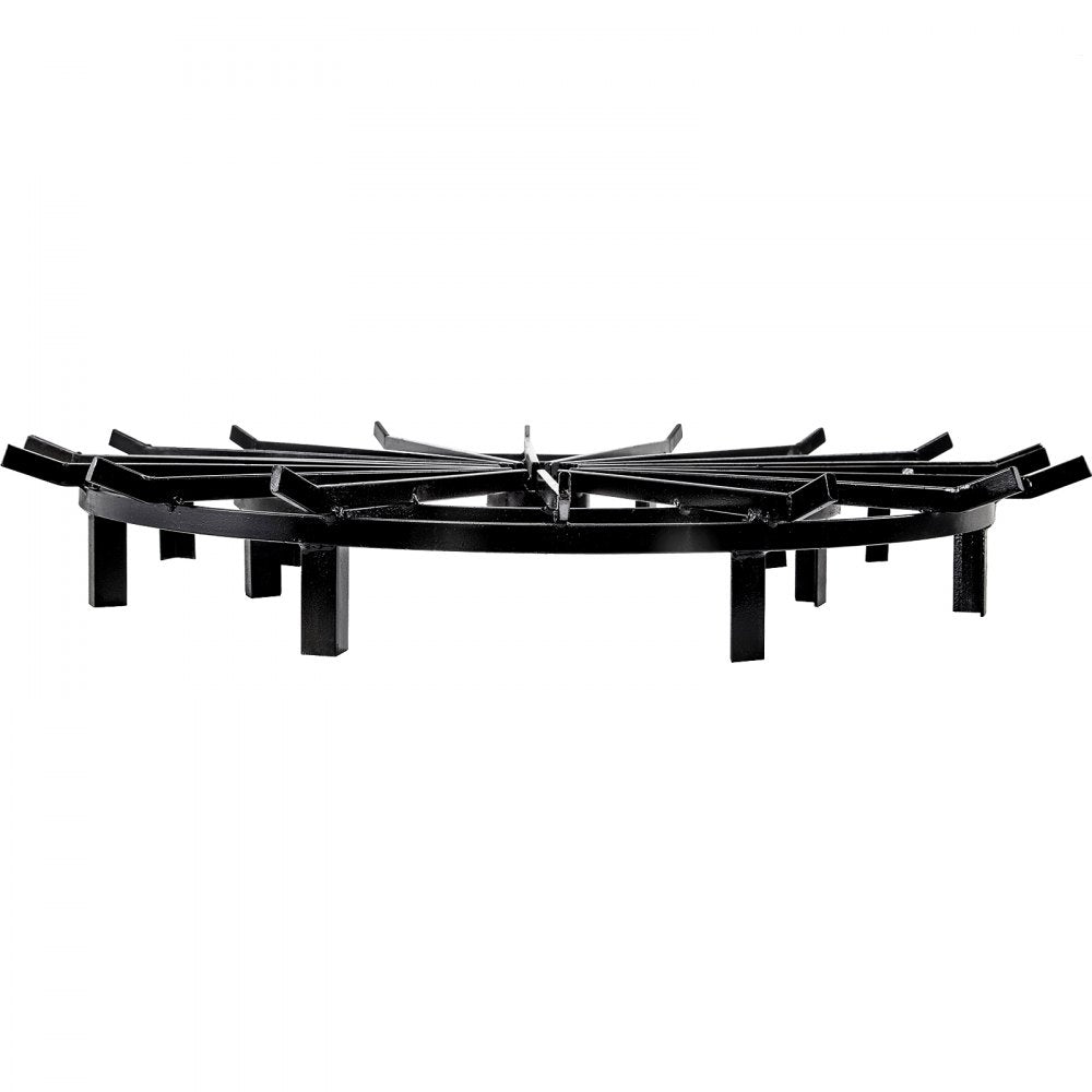 VEVOR 40in Fire Grate Log Grate ,Wagon Wheel Firewood Grates 16 Iron Bars, Fireplace Grates Burning Rack Holder 12 Legs for Indoor Chimney, Hearth Wood Stove and Outdoor Camping Fire Pit 