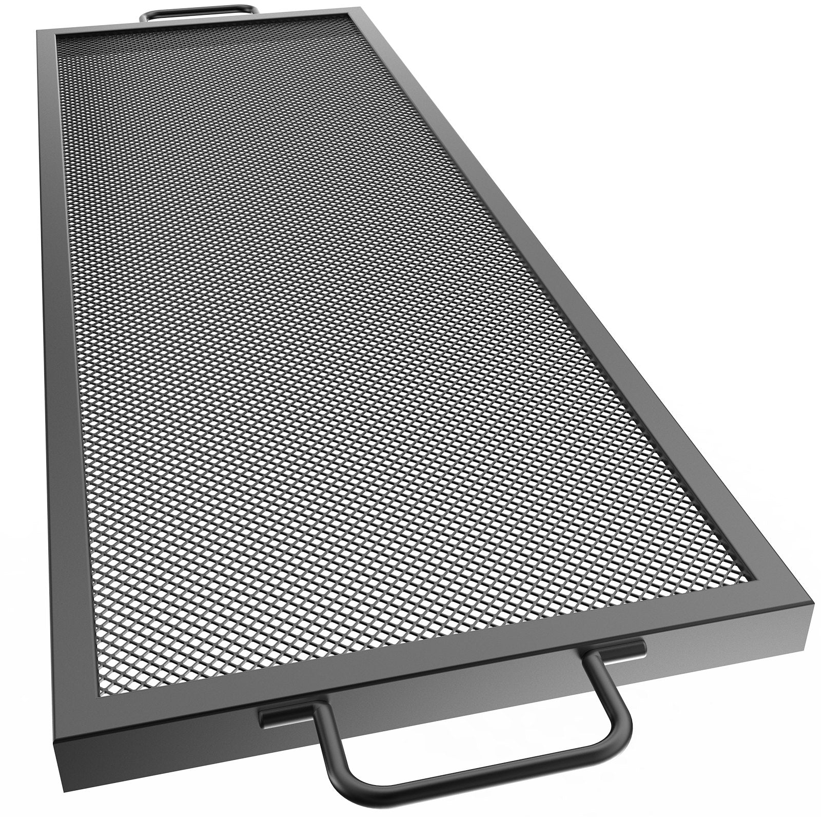 VEVOR Rectangle Fire Pit Grate, 40 x 15 inch Fire Pit Grill Grate, X-Marks Rectangle Grill Grate, Black Steel Fire Grate, Fire Pit Cooking Grate with Handles, Fire Grill Grate for Fire Pit, Campfire 