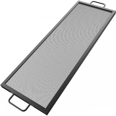 VEVOR Rectangle Fire Pit Grate, 40-inch Fire Pit Grill Grate, X-Marks Rectangle Grill Grate, Black Steel Fire Grate, Fire Pit Cooking Grate with Handles, Fire Grill Grate for Fire Pit, Campfire 