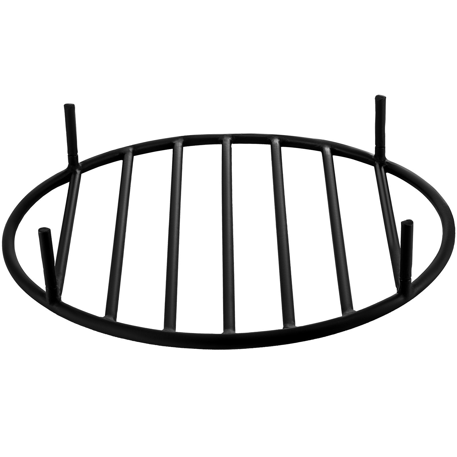 VEVOR Fire Pit Grate, Heavy Duty Iron Round Firewood Grate, Round Wood Fire Pit Grate 19", Firepit Grate with Black Paint, Fire Grate with 4 Removable Round Legs for Burning Fireplace and Firepits 
