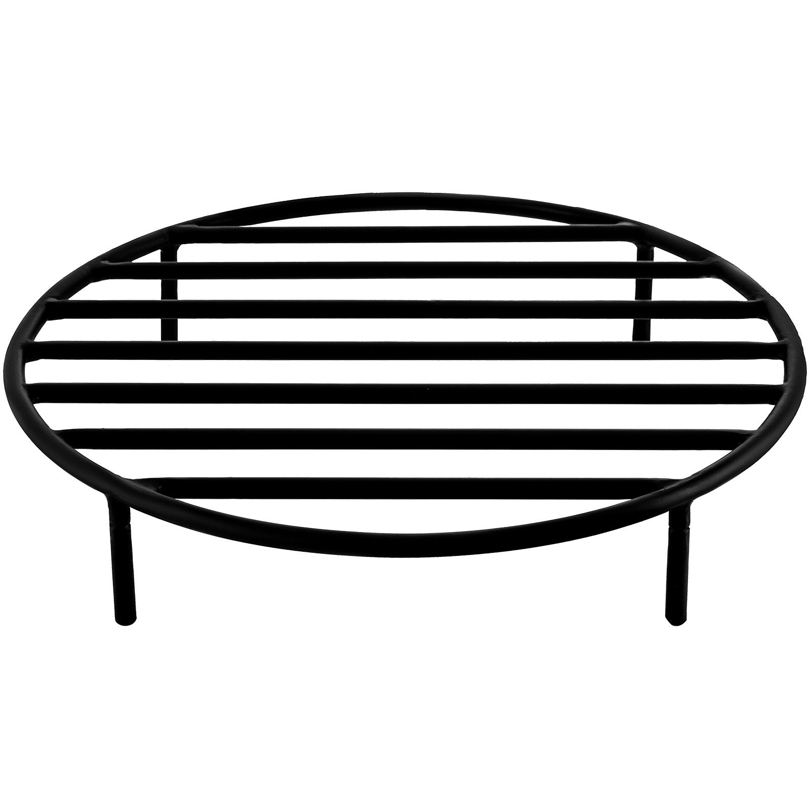 VEVOR Fire Pit Grate, Heavy Duty Iron Round Firewood Grate, Round Wood Fire Pit Grate 19", Firepit Grate with Black Paint, Fire Grate with 4 Removable Round Legs for Burning Fireplace and Firepits 