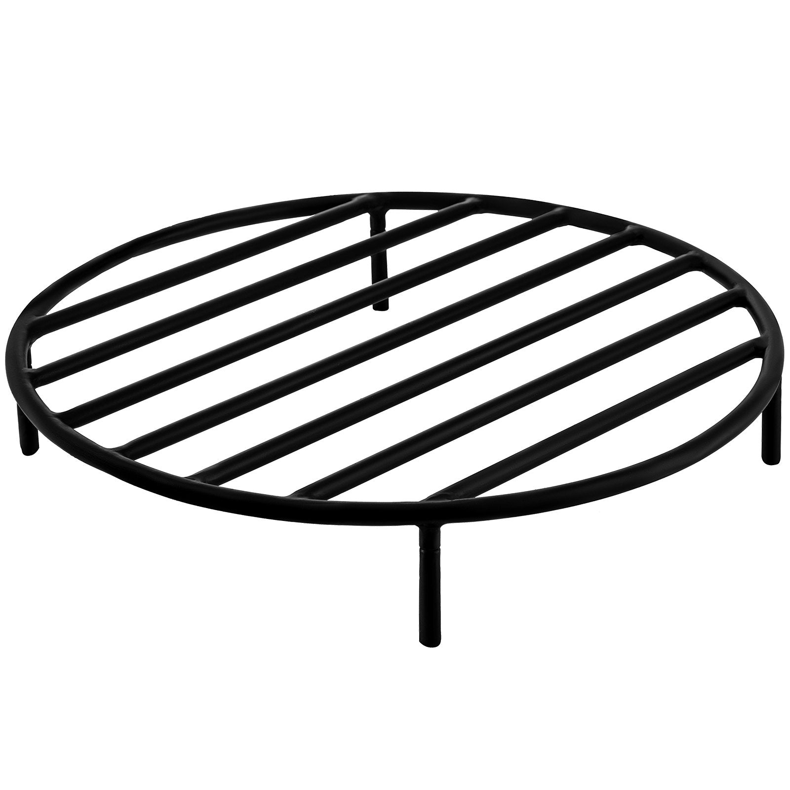 VEVOR Fire Pit Grate, Heavy Duty Iron Round Firewood Grate, Round Wood Fire Pit Grate 19", Firepit Grate with Black Paint, Fire Grate with 4 Removable Round Legs for Burning Fireplace and Firepits 