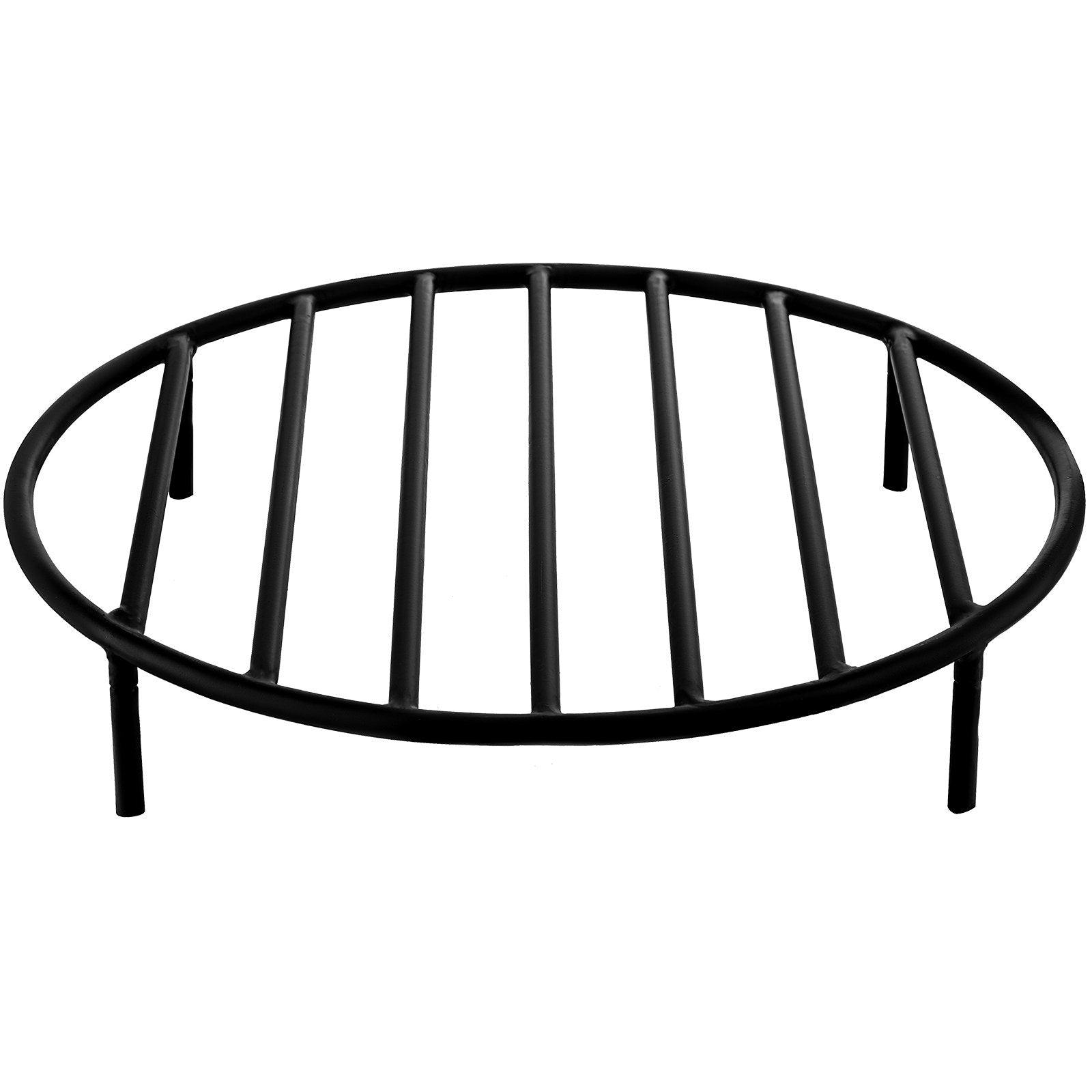 VEVOR Fire Pit Grate, Heavy Duty Iron Round Firewood Grate, Round Wood Fire Pit Grate 19", Firepit Grate with Black Paint, Fire Grate with 4 Removable Round Legs for Burning Fireplace and Firepits 