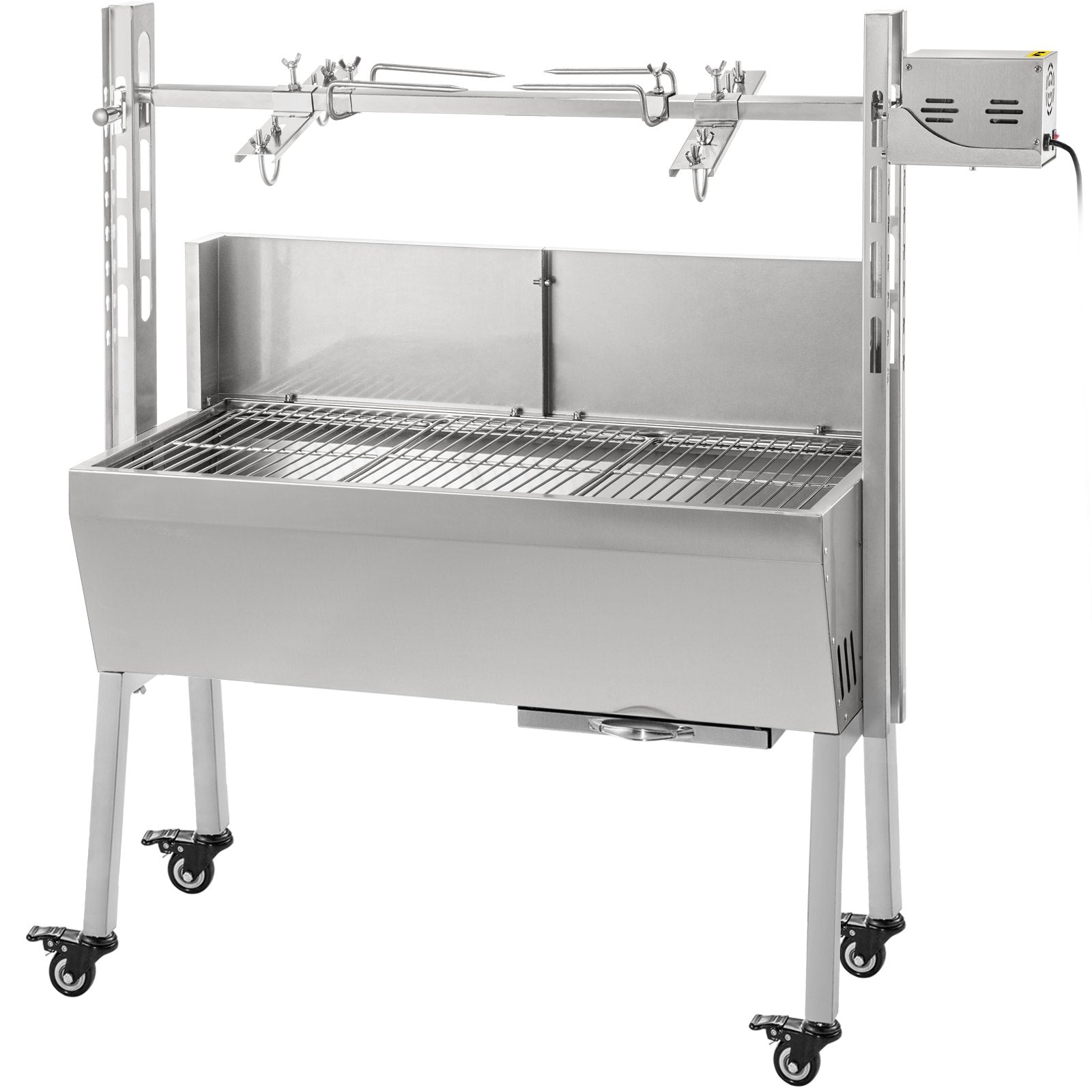 VEVOR 132 lbs/60KG 110V 132 lbs/60KG Rotisserie Grill Roaster BBQ Pig Lamb Stainless Steel, 132 lbs/60KG 