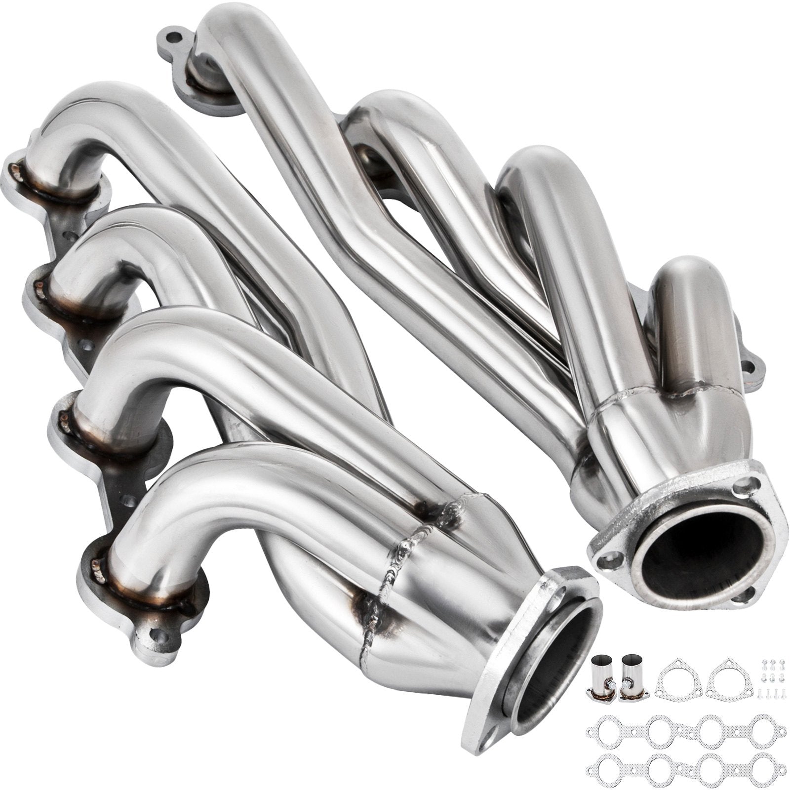 VEVOR Exhaust Header Set 1 5/8" Exhaust Turbo Headers, Stainless Steel Exhaust Manifold Headers, Shorty Engine Conversion LS Swap Exhaust Headers for Chevy Corvette 1963-1981 V8 Engines LS1 LS2 LS3 LS6 LS10 SUV/Truck Car 