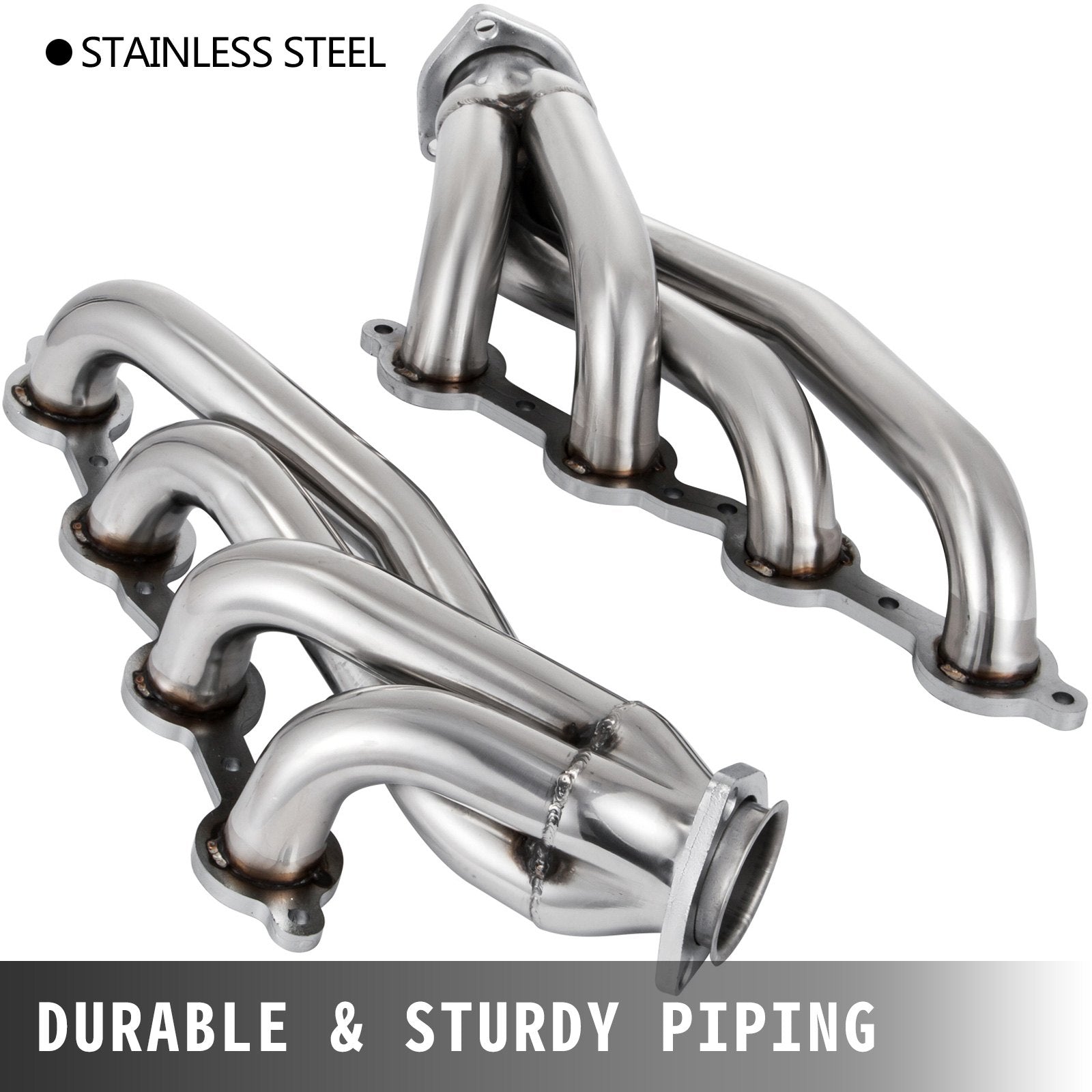 VEVOR Exhaust Header Set 1 5/8" Exhaust Turbo Headers, Stainless Steel Exhaust Manifold Headers, Shorty Engine Conversion LS Swap Exhaust Headers for Chevy Corvette 1963-1981 V8 Engines LS1 LS2 LS3 LS6 LS10 SUV/Truck Car 
