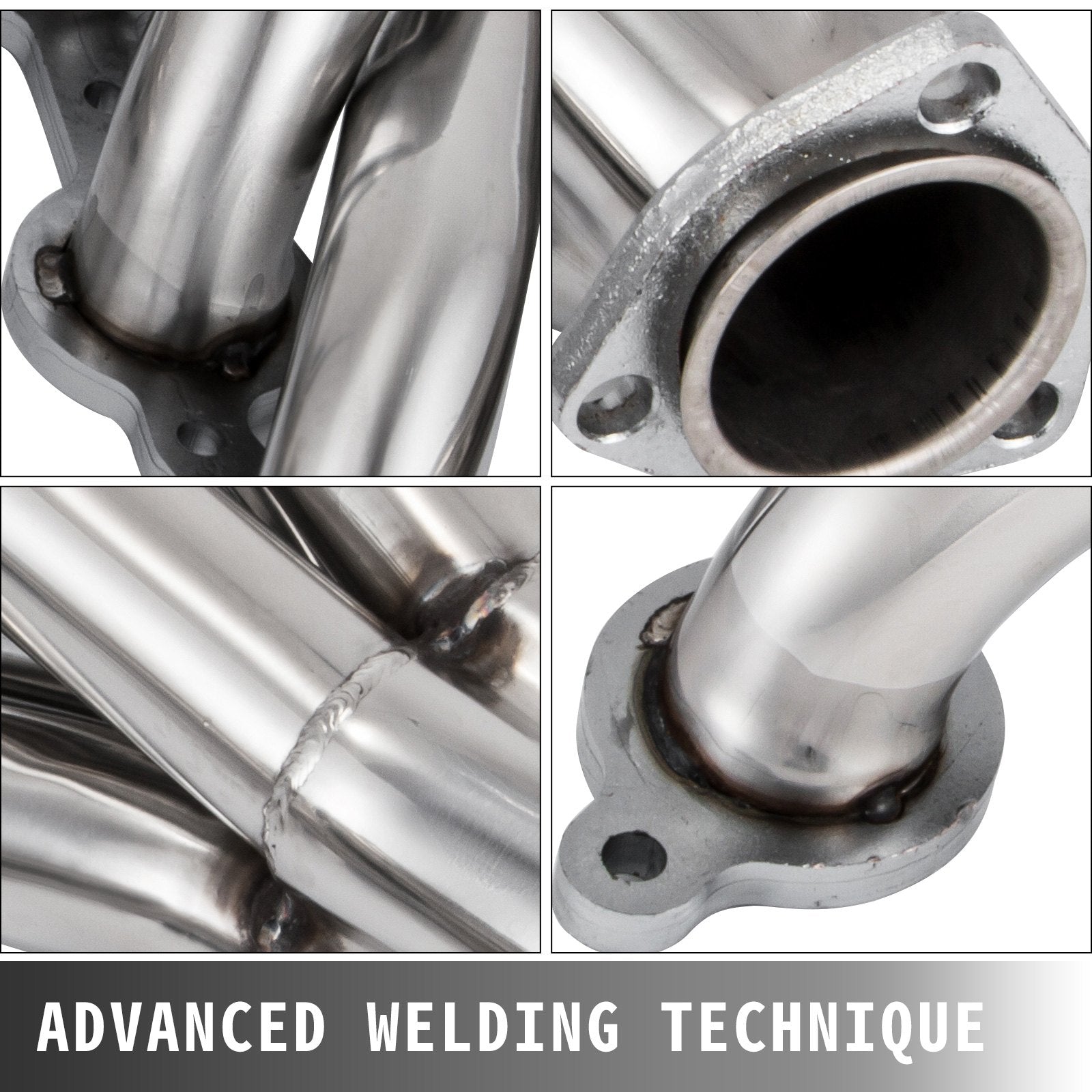 VEVOR Exhaust Header Set 1 5/8" Exhaust Turbo Headers, Stainless Steel Exhaust Manifold Headers, Shorty Engine Conversion LS Swap Exhaust Headers for Chevy Corvette 1963-1981 V8 Engines LS1 LS2 LS3 LS6 LS10 SUV/Truck Car 