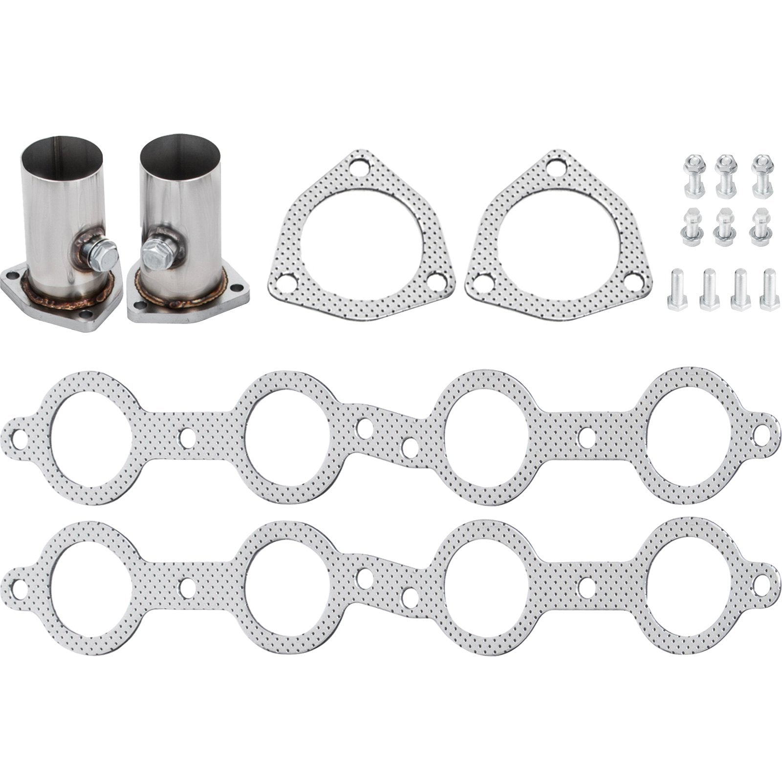 VEVOR Exhaust Header Set 1 5/8" Exhaust Turbo Headers, Stainless Steel Exhaust Manifold Headers, Shorty Engine Conversion LS Swap Exhaust Headers for Chevy Corvette 1963-1981 V8 Engines LS1 LS2 LS3 LS6 LS10 SUV/Truck Car 