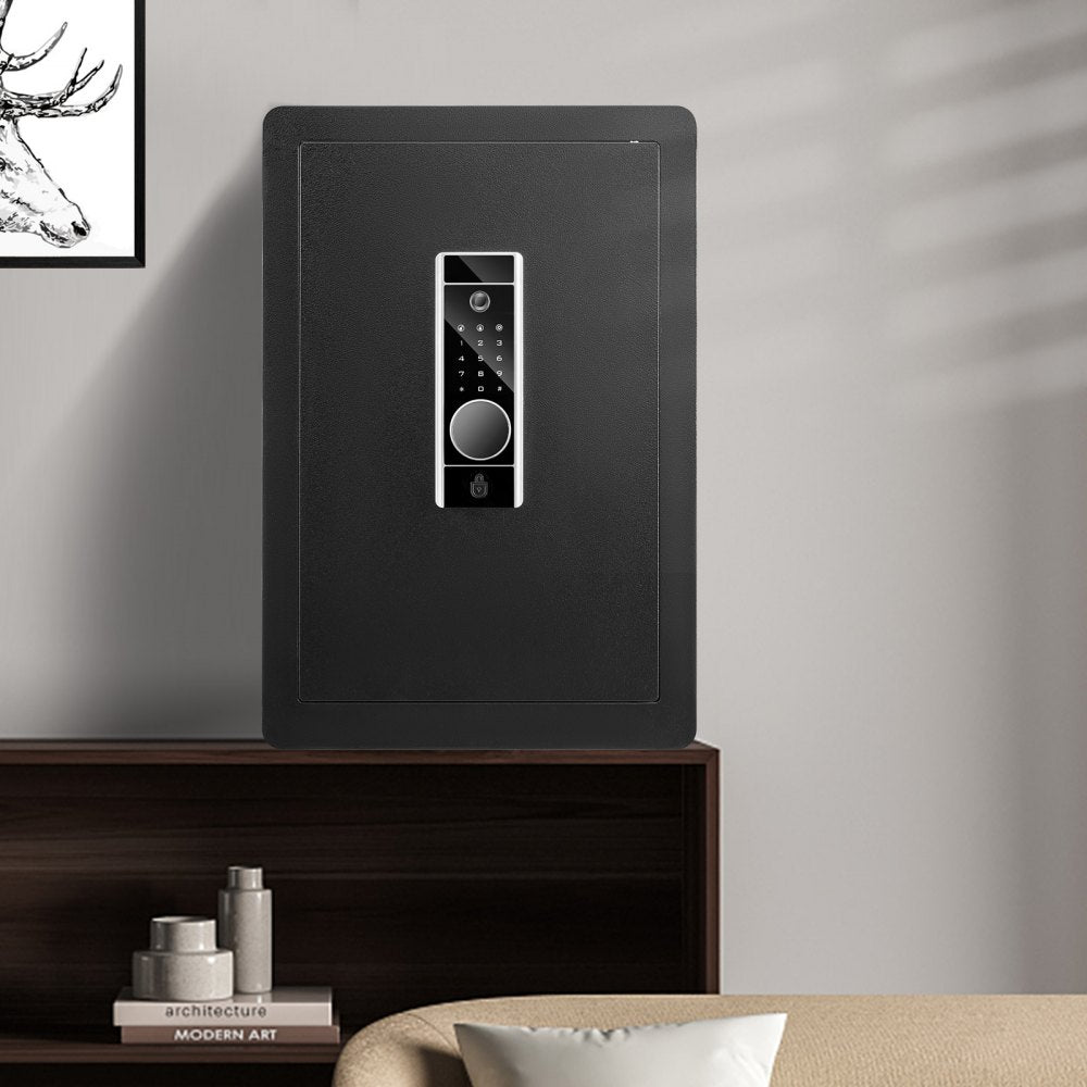 VEVOR Safe, 2.2 Cubic Feet Home Safe, Steel Security Safe with Fingerprint, Digital Keypad and 2 Keys, Cabinet Safe with Large Fire-proof Bag, Protect Cash, Gold, Jewelry, Documents, 15.8x13x23.6 inch 