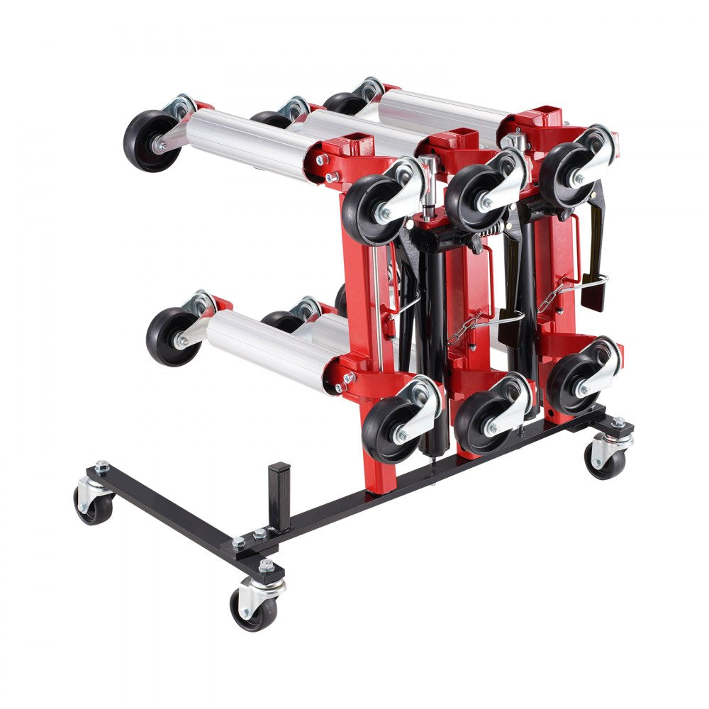 VEVOR Car Dolly Rack Hydraulic Trolley Jack Stand Organizer 4-Dolly Capacity 