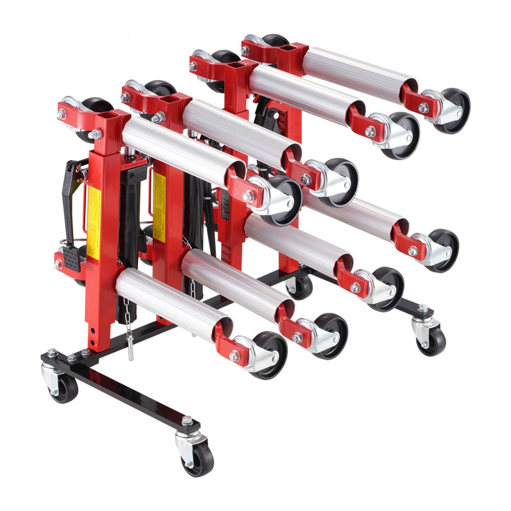 VEVOR Car Dolly Rack Hydraulic Trolley Jack Stand Organizer 4-Dolly Capacity 