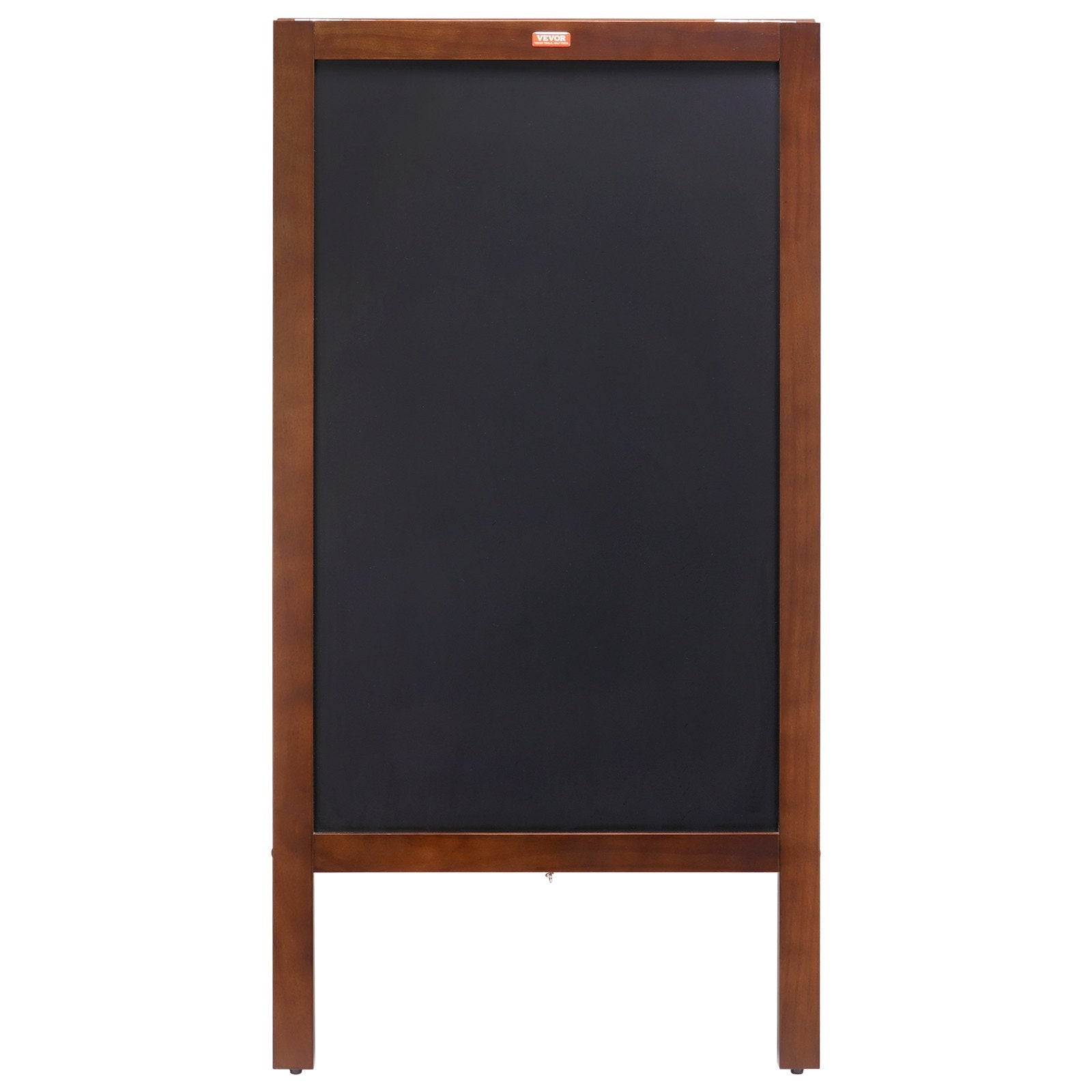 VEOVR A Frame Chalkboard Sign, 20"x40" Double-Sided Sidewalk Signs, Freestanding Vintage Wooden Chalk Board with Chalks & Magnetic Eraser, Rustic Brown Outdoor Sandwich Board For Kitchen Home Wedding 