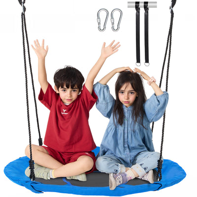 VEVOR Tree Swing 40 In Saucer Swing 750lbs Weight Capacity 900D Oxford Blue 