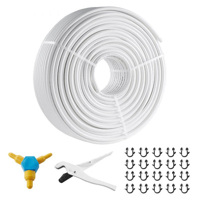 VEVOR PEX-AL-PEX Tube, 656ft, 5/8'' Diameter Aluminum-Plastic Composite Pipe Oxygen Barrier Radiant Floor PEX Pipe, 0.08'' Thickness Radiant Heat Floor Plumbing Inner Aluminum Layer PEX Tubing Pipe 