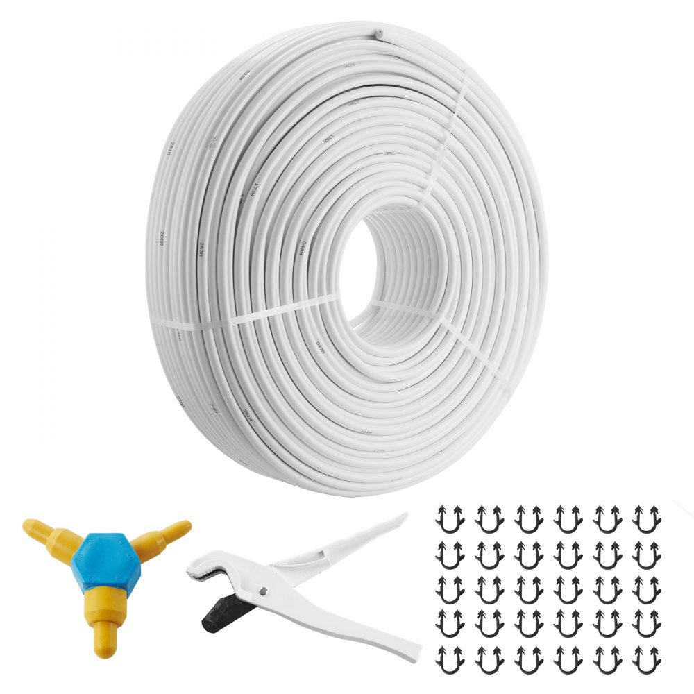 VEVOR PEX-AL-PEX Tube, 984ft, 5/8'' Diameter Aluminum-Plastic Composite Pipe Oxygen Barrier Radiant Floor PEX Pipe, 0.08'' Thickness Radiant Heat Floor Plumbing Inner Aluminum Layer PEX Tubing Pipe 