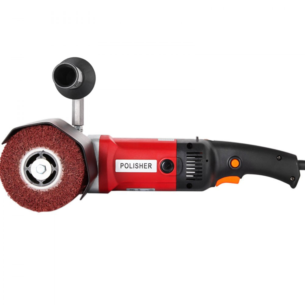VEVOR 1200W Burnishing Polishing Machine 500-3000 RPM Handle Polishing Machine 110V Wheel Polisher Sander Wire Drawing Machine with 4 Wheels 