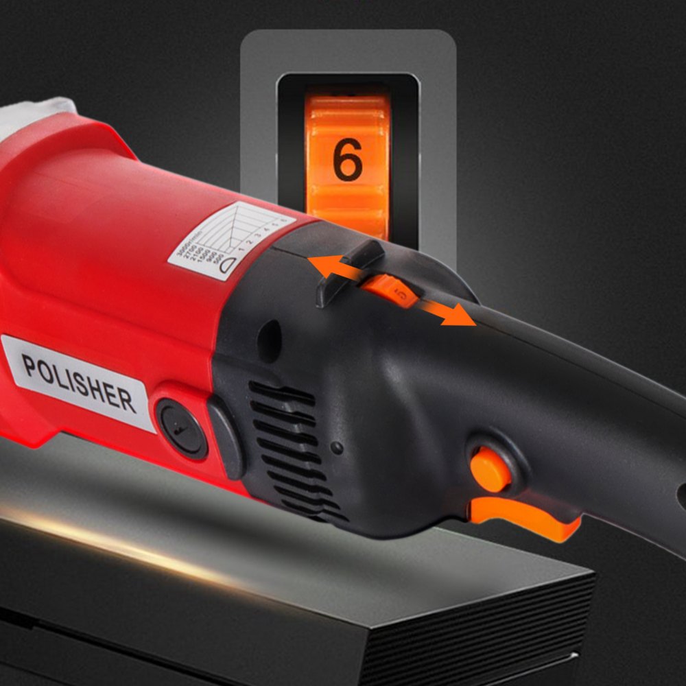 VEVOR 1200W Burnishing Polishing Machine 500-3000 RPM Handle Polishing Machine 110V Wheel Polisher Sander Wire Drawing Machine with 4 Wheels 