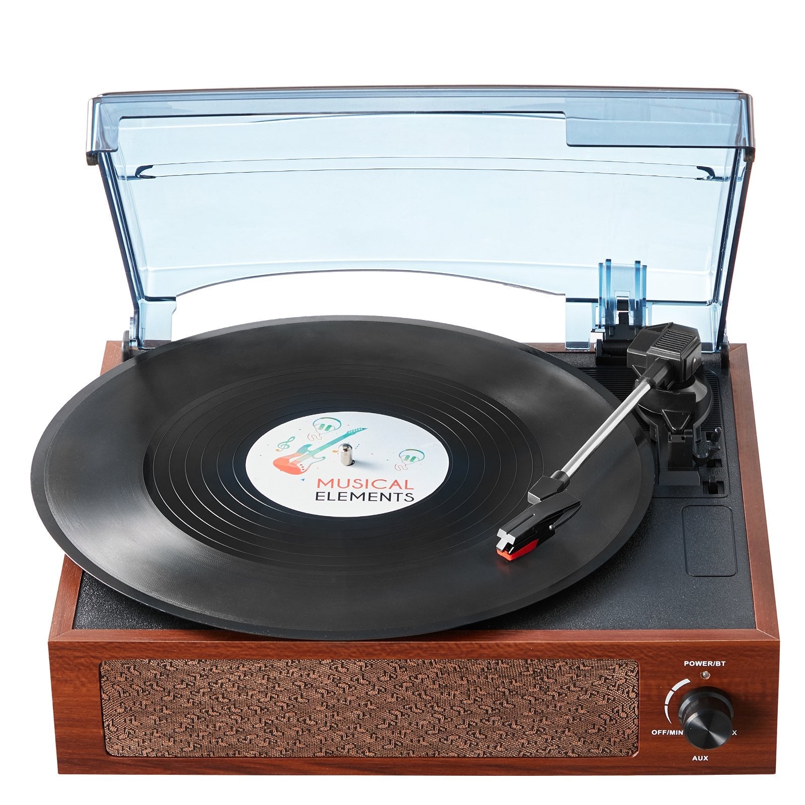 VEVOR Bluetooth Vinyl Record Player 3-Speed Belt Driven Turntable 10W Speakers 