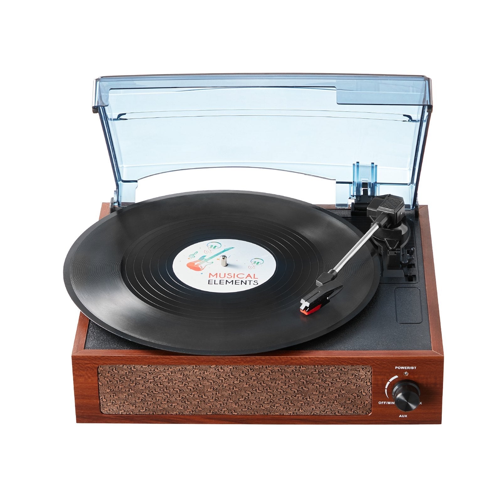 VEVOR Bluetooth Vinyl Record Player 3-Speed Belt Driven Turntable 10W Speakers 
