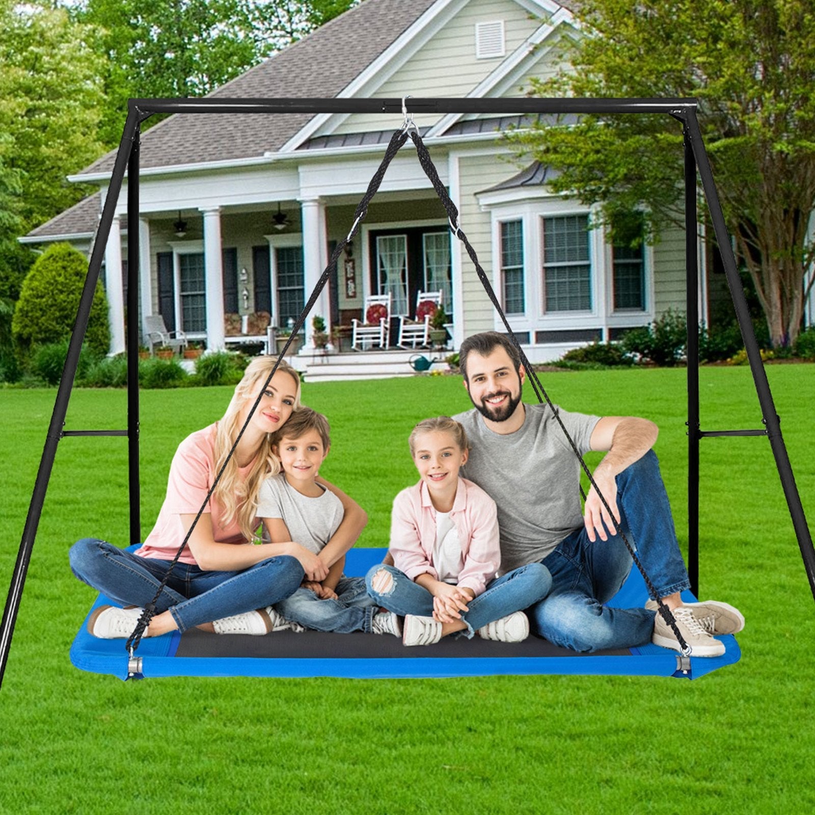 VEVOR Platform Swing 60 Inch Platform Tree Swing for Kids 700lbs Weight Capacity 