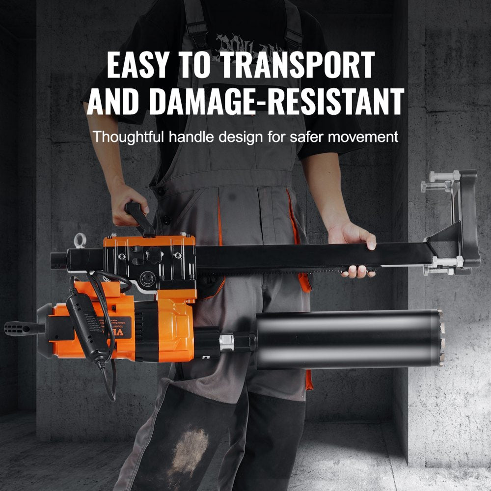 VEVOR Core Drill Machine 0.8-11.8in Dia 3500W Diamond Core Drill Rig with Stand 