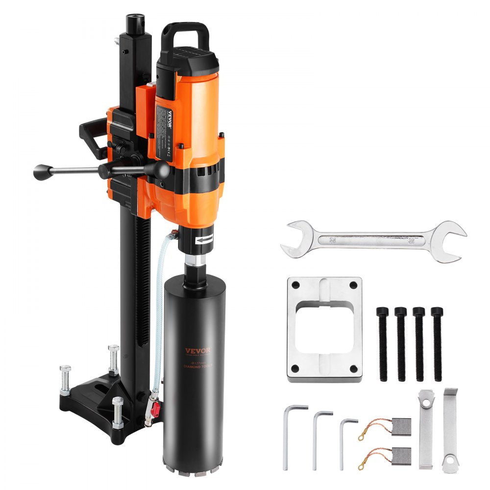 VEVOR Core Drill Machine 0.8-11.8in Dia 3500W Diamond Core Drill Rig with Stand 