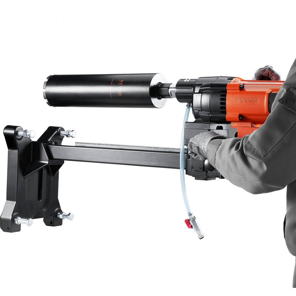 VEVOR Diamond Core Drilling Machine, 10in Wet Concrete Core Drill Rig with Stand Wheels, 750RPM Speed & 1-1/4" Thread & Lifting Handle, 10in Drilling Diameter for Concrete Brick Block Stone, 2500W 