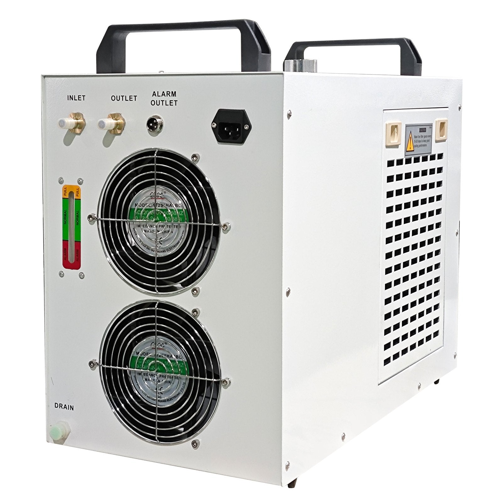 VEVOR Industrial Chiller, CW5200 Industrial Water Chiller, 1400W Cooling Capacity, 6L Capacity Cooling Water, Precise Thermostat Recirculating Chiller for 130/150W Engraving Machine Cooling Machine 