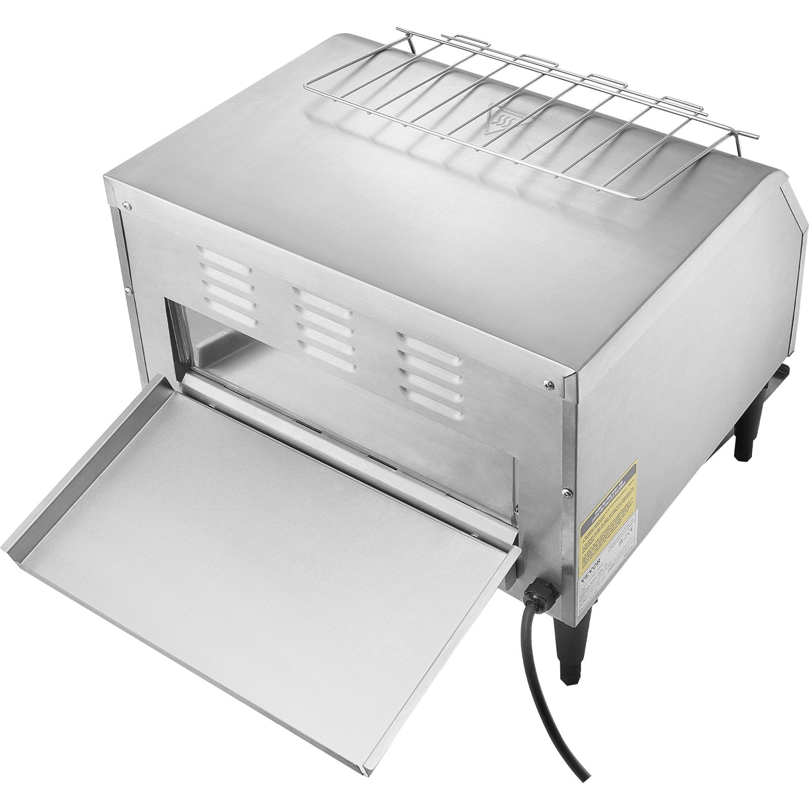 VEVOR Commercial Conveyor Toaster, 450 Slices/Hour Conveyor Belt Toaster, Heavy Duty Stainless Steel Commercial Toaster Oven, Electric  Restaurant Commercial Toaster for Toast Bun, Bagel, Bread 