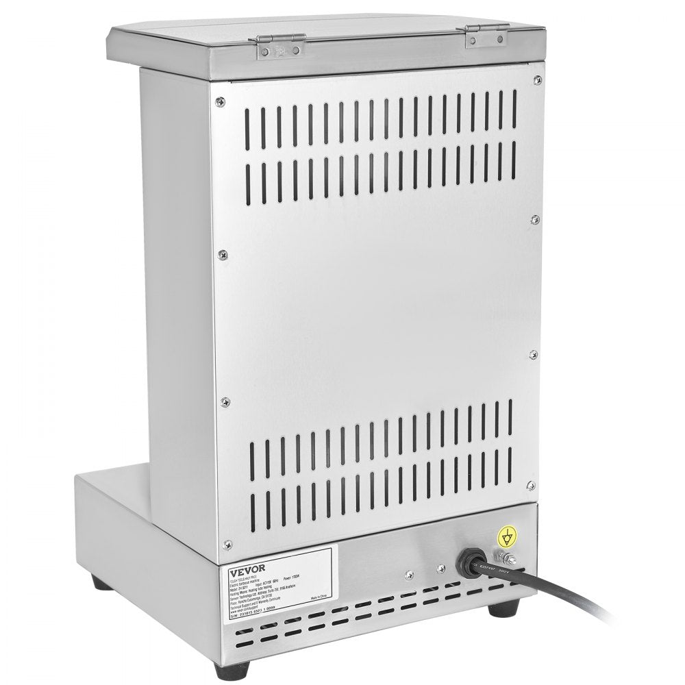 VEVOR Shawarma Grill Machine, 13 lbs Capacity, Chicken Shawarma Cooker Machine with 2 Burners, Electric Vertical Broiler Gyro Rotisserie Oven Doner Kebab Machine, for Home Restaurant Kitchen Parties 