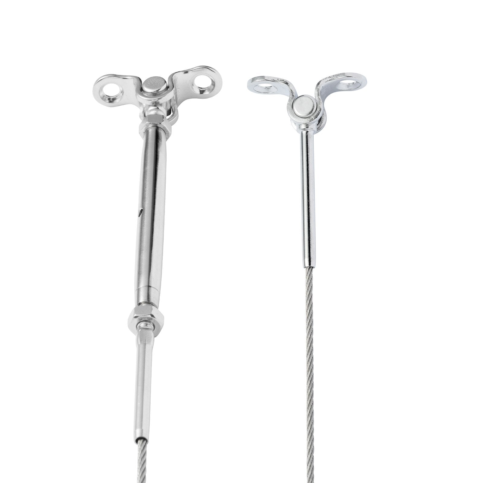 VEVOR T316 Stainless Steel Adjustable Angle 1/8" Cable Railing Kit/Hardware for Wood Post?Marine Grade for 1/8"Wire Rope,0-180-Degree Angle & Easy Installation, Silver (30 Pack) 