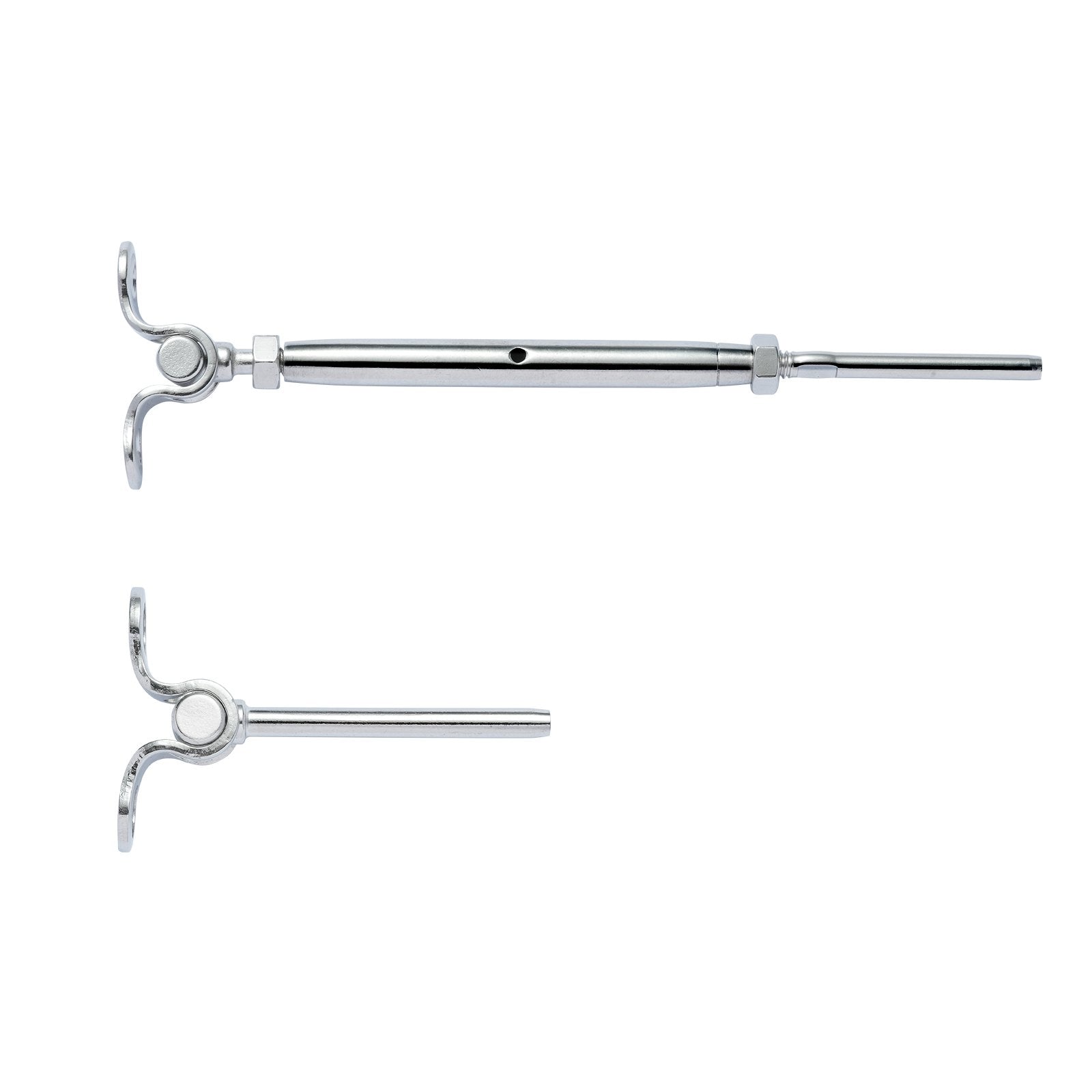 VEVOR T316 Stainless Steel Adjustable Angle 1/8" Cable Railing Kit/Hardware for Wood Post?Marine Grade for 1/8"Wire Rope,0-180-Degree Angle & Easy Installation, Silver (30 Pack) 