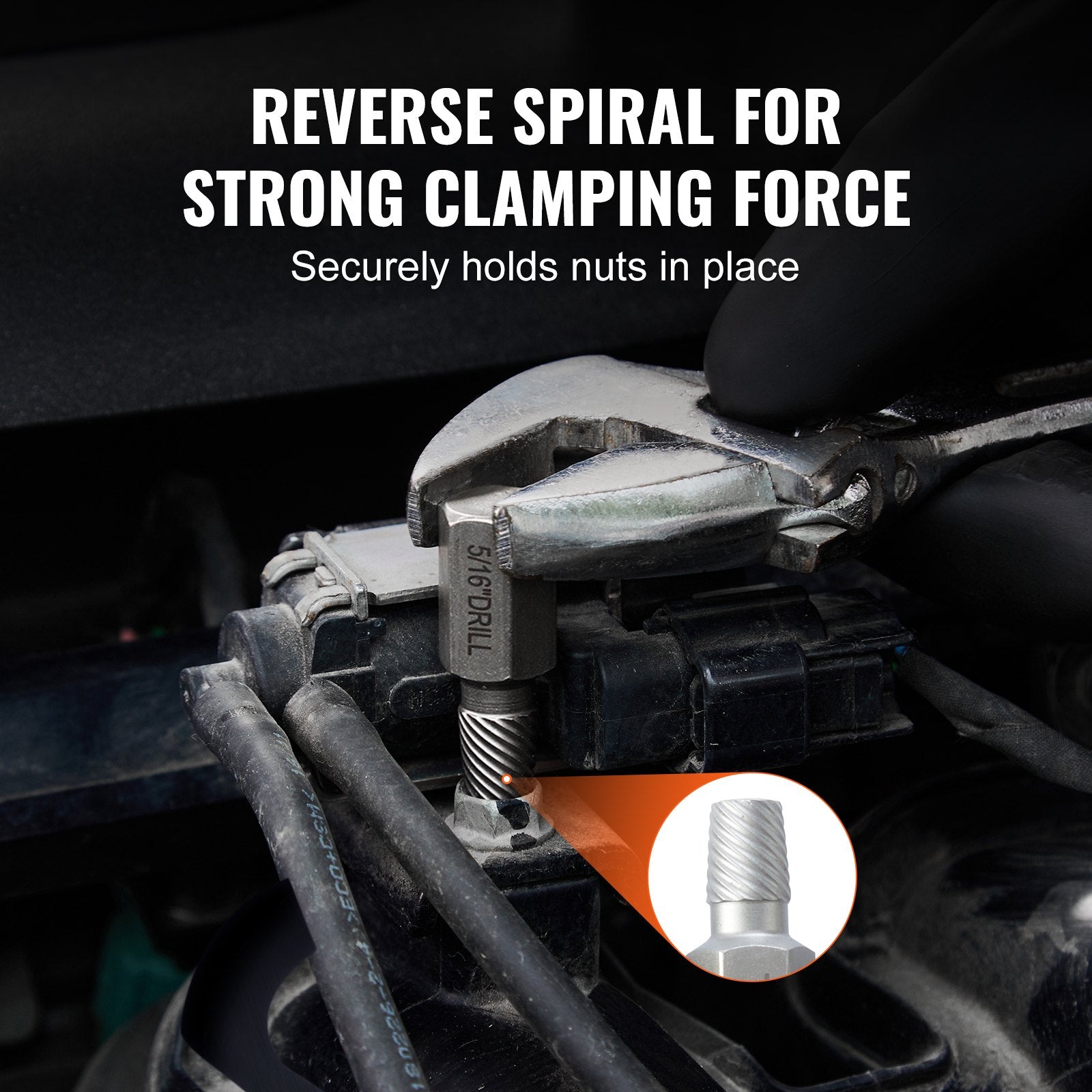 VEVOR 48-Piece Bolt Extractor Screw Extractor Set, with 13 PCS Bolt Extractor Set, 19 PCS Screw Extractors, 16 PCS Reverse HSS Drill Bits, Storage Case, for Removing Damaged Bolts, Screws, and Nuts 