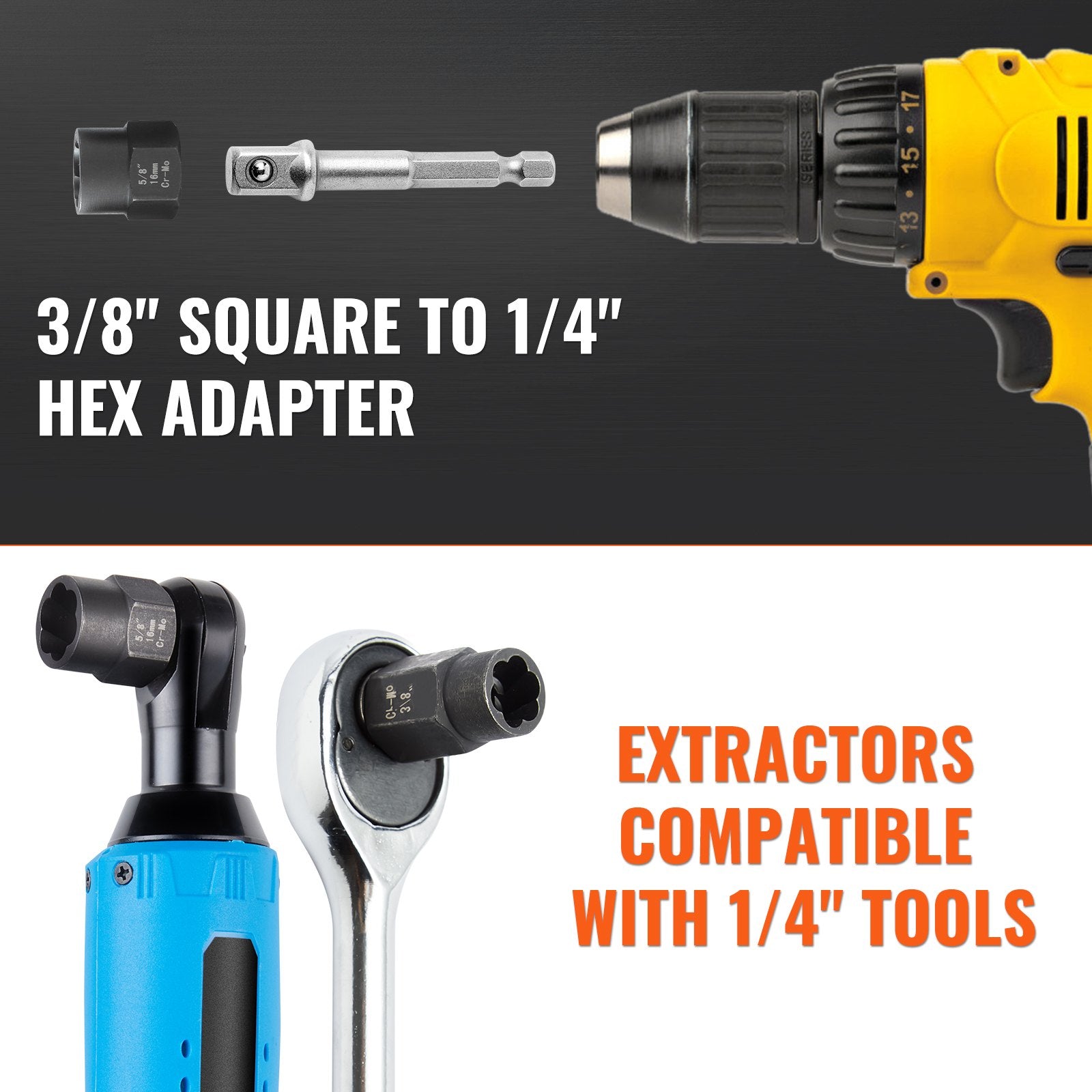 VEVOR 48-Piece Bolt Extractor Screw Extractor Set, with 13 PCS Bolt Extractor Set, 19 PCS Screw Extractors, 16 PCS Reverse HSS Drill Bits, Storage Case, for Removing Damaged Bolts, Screws, and Nuts 