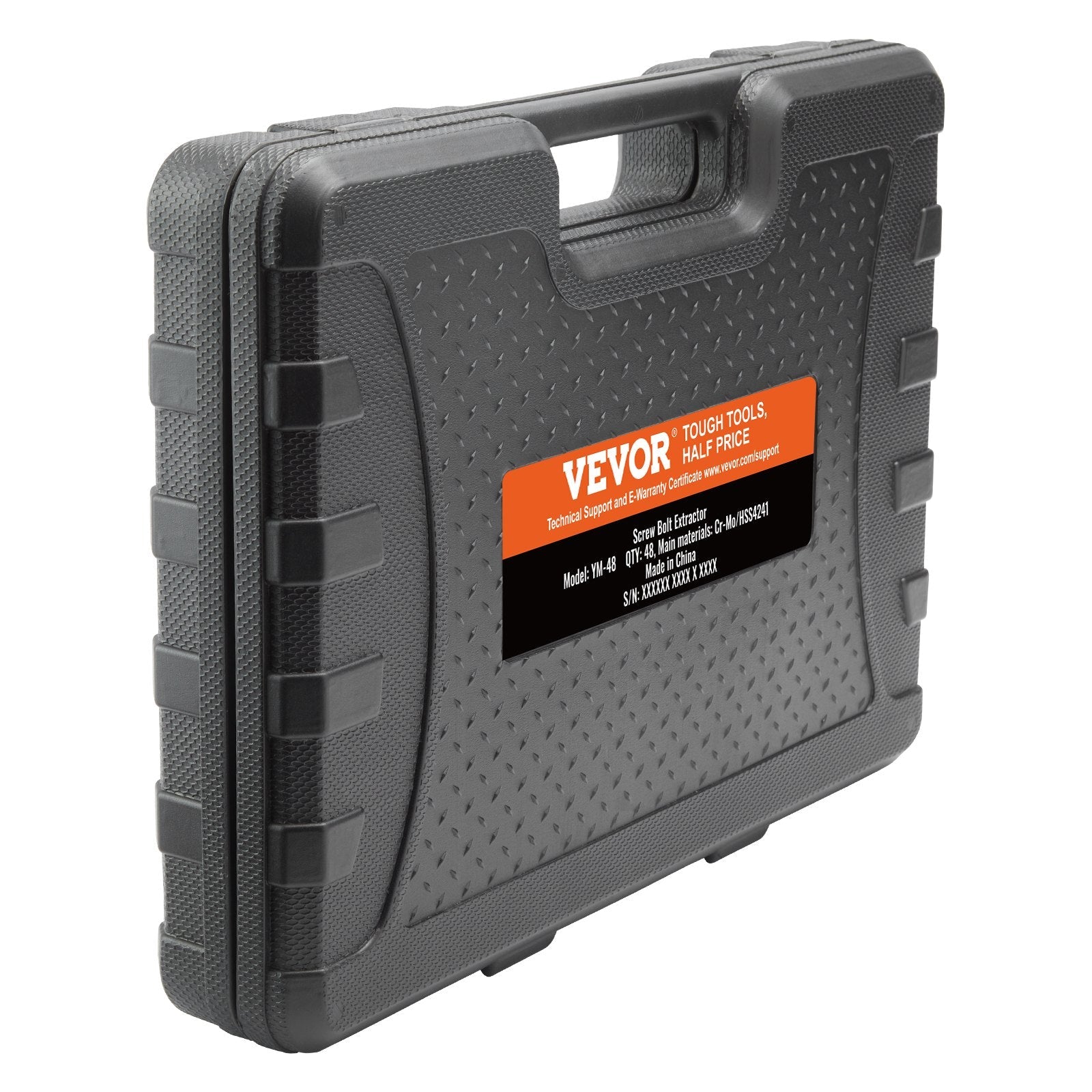 VEVOR 48-Piece Bolt Extractor Screw Extractor Set, with 13 PCS Bolt Extractor Set, 19 PCS Screw Extractors, 16 PCS Reverse HSS Drill Bits, Storage Case, for Removing Damaged Bolts, Screws, and Nuts 