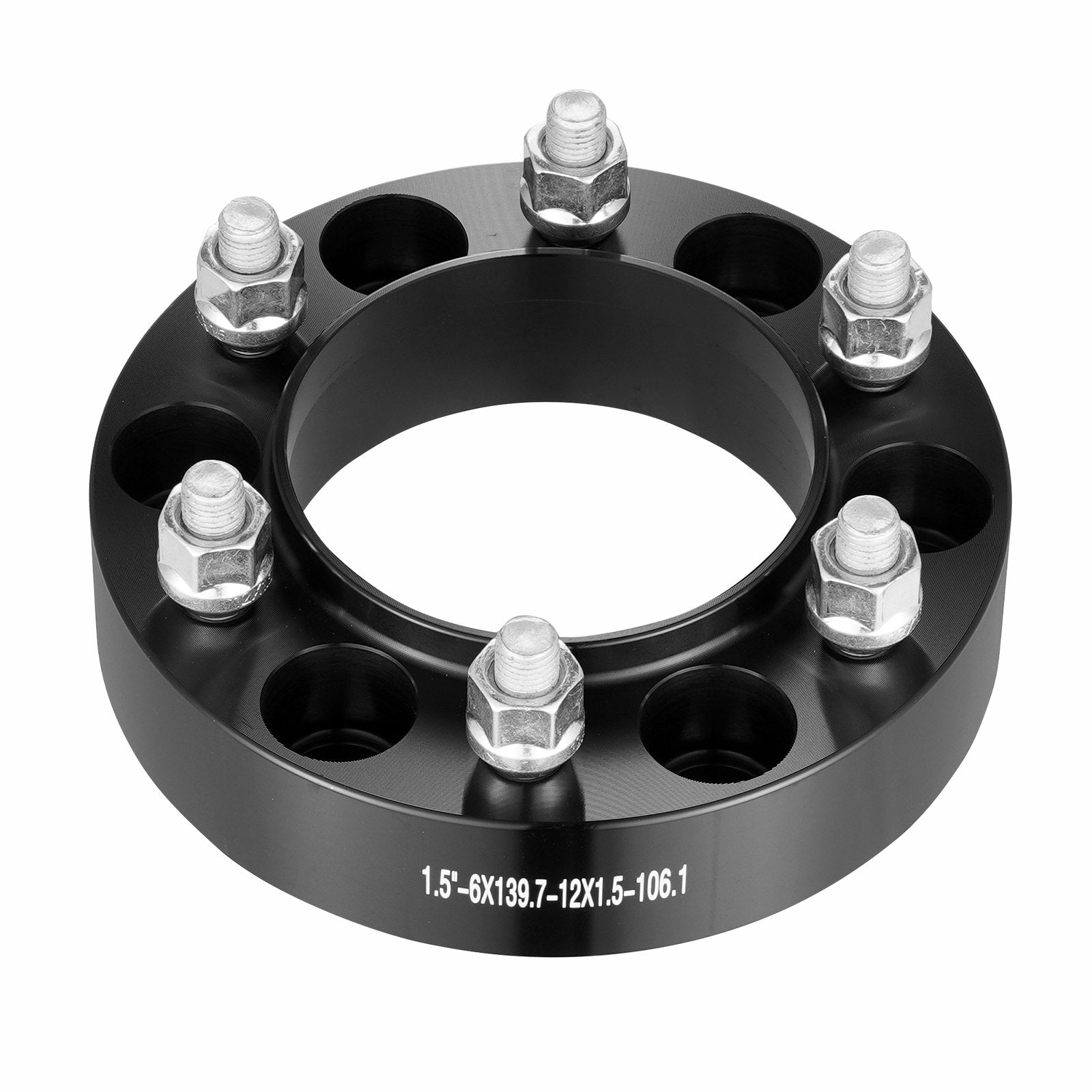 VEVOR 1.5" 6"x5.5" Wheel Spacers Wheel Adapters 6 Lug Forged Spacer 4 PCS Black 