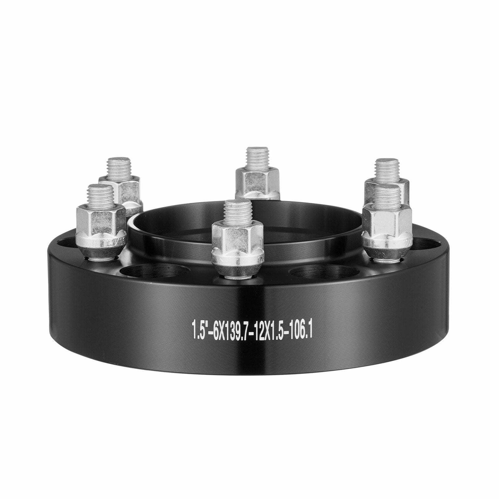 VEVOR 1.5" 6"x5.5" Wheel Spacers Wheel Adapters 6 Lug Forged Spacer 4 PCS Black 