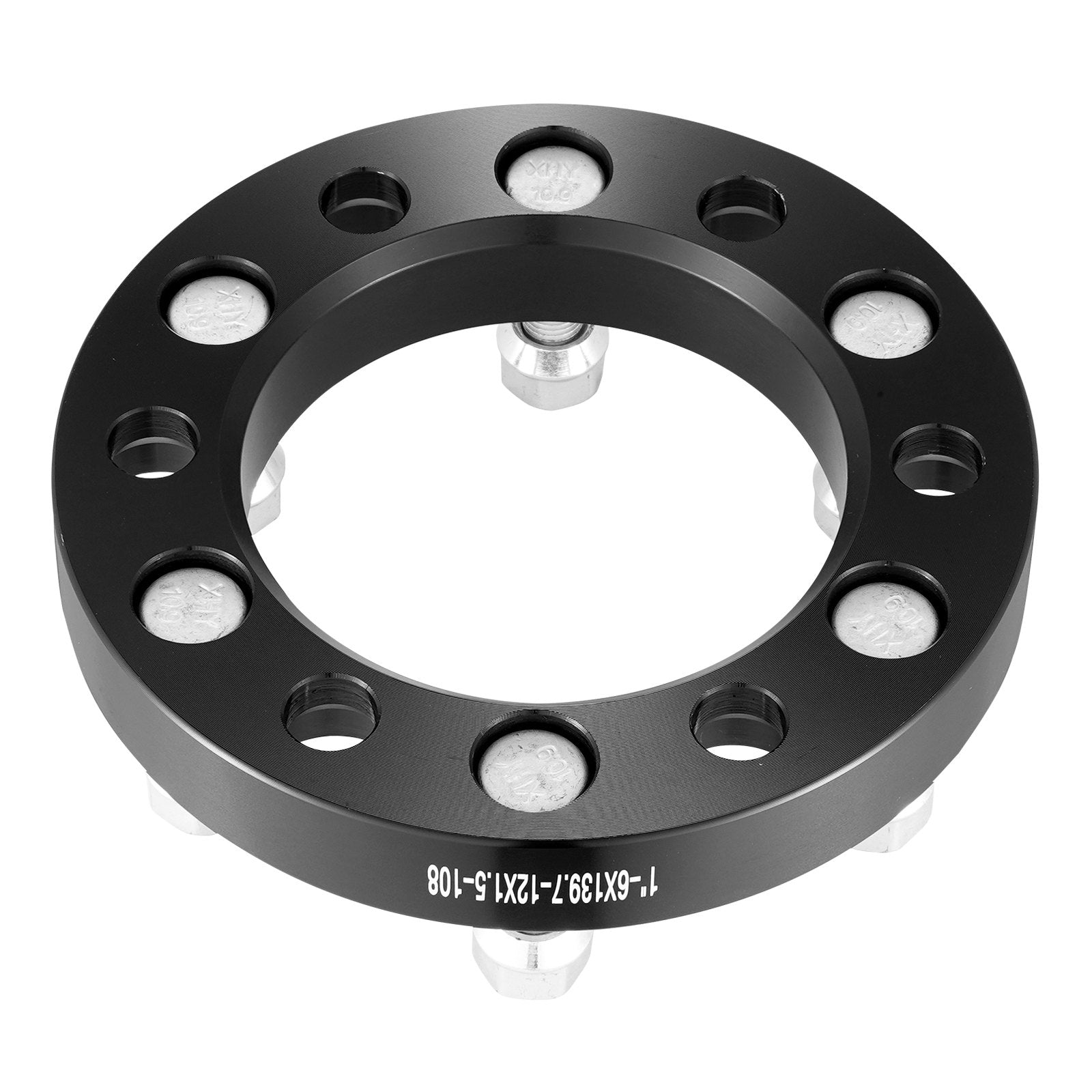 VEVOR 1" 6"x5.5" Wheel Spacers Wheel Adapters 6 Lug Forged Spacer 4 PCS Black 