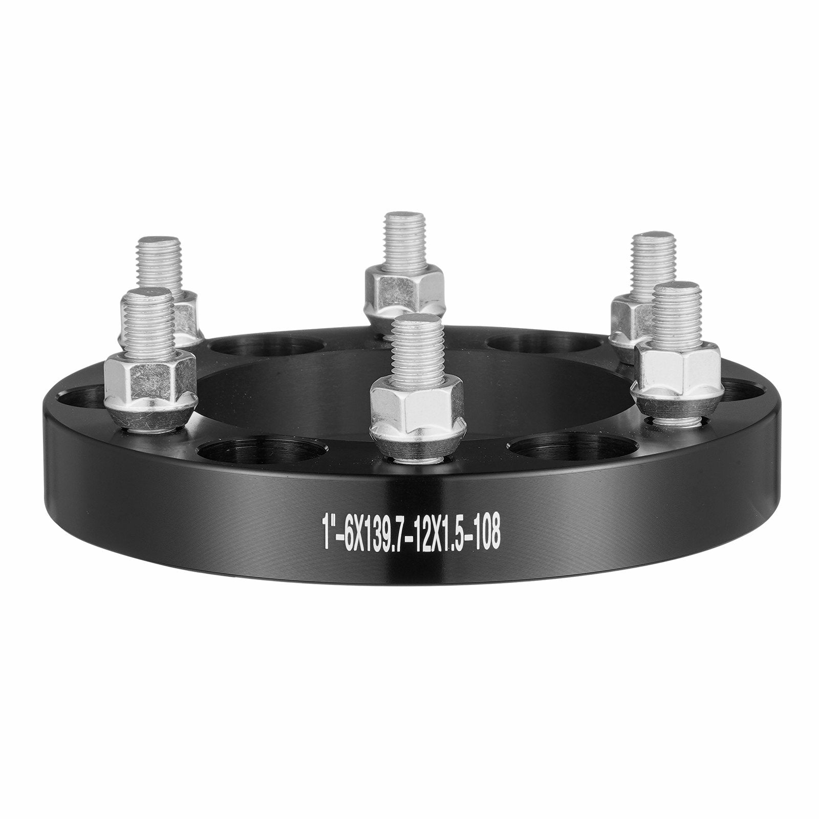 VEVOR 1" 6"x5.5" Wheel Spacers Wheel Adapters 6 Lug Forged Spacer 4 PCS Black 